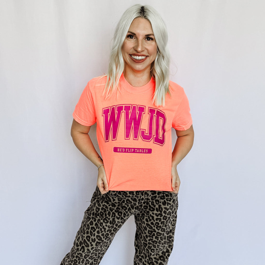 WWJD Flip Tables Graphic Tee by FestiviTees (Ships 2-3 weeks) - BFF Here