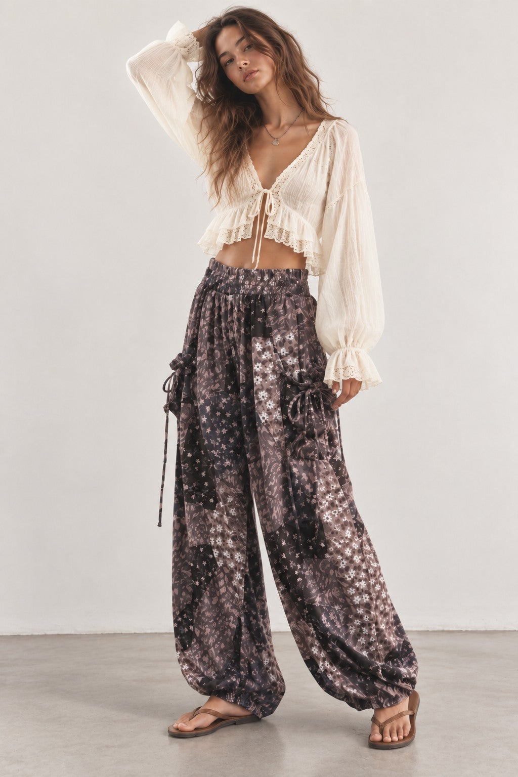 PREORDER: Boho Floral Cargo Pants / ARRAY by Jade by Jane (ETA: November)