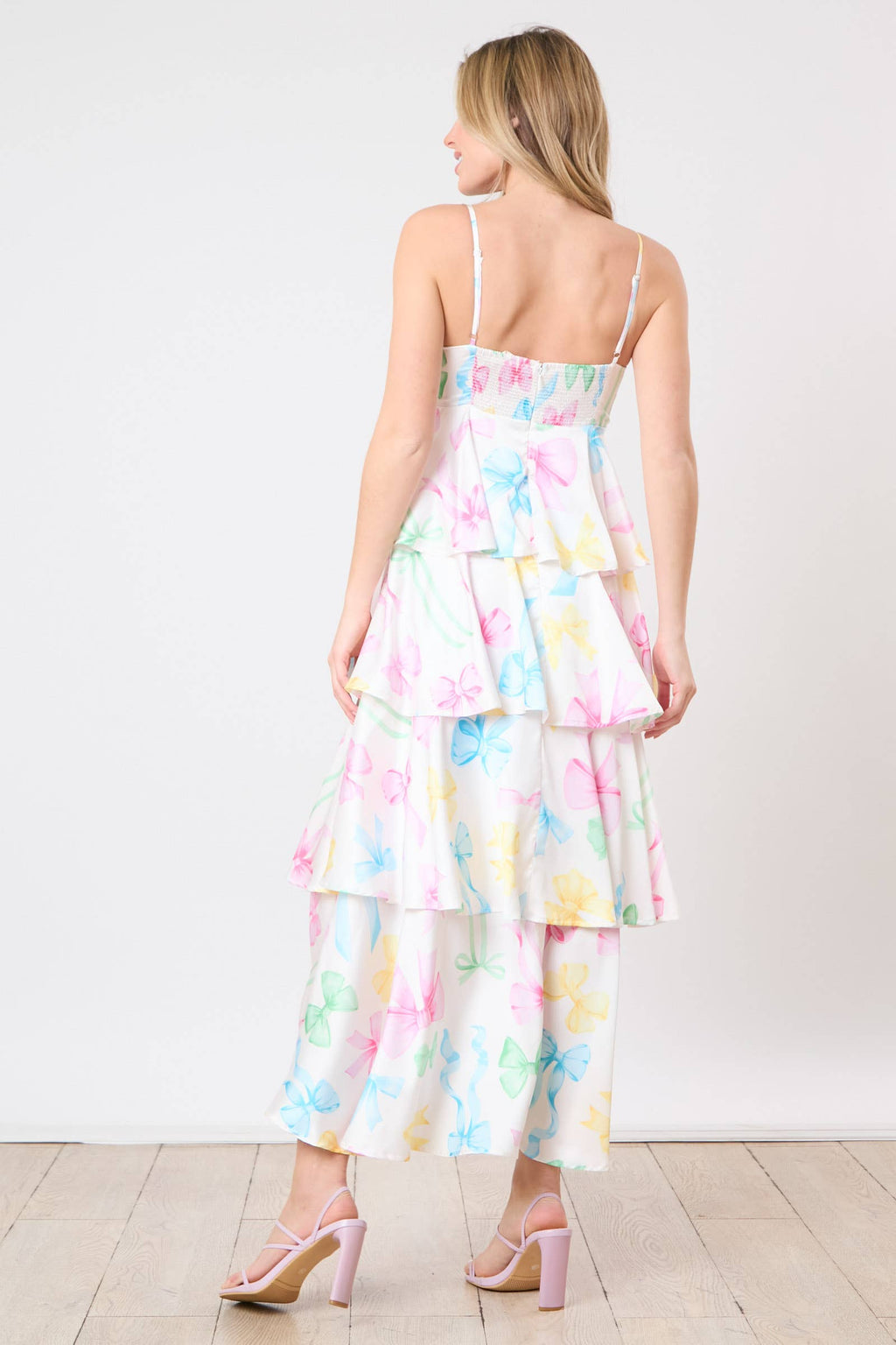 Bowtiful Dreams: Pastel Tiered Maxi Dress - BFF Here
