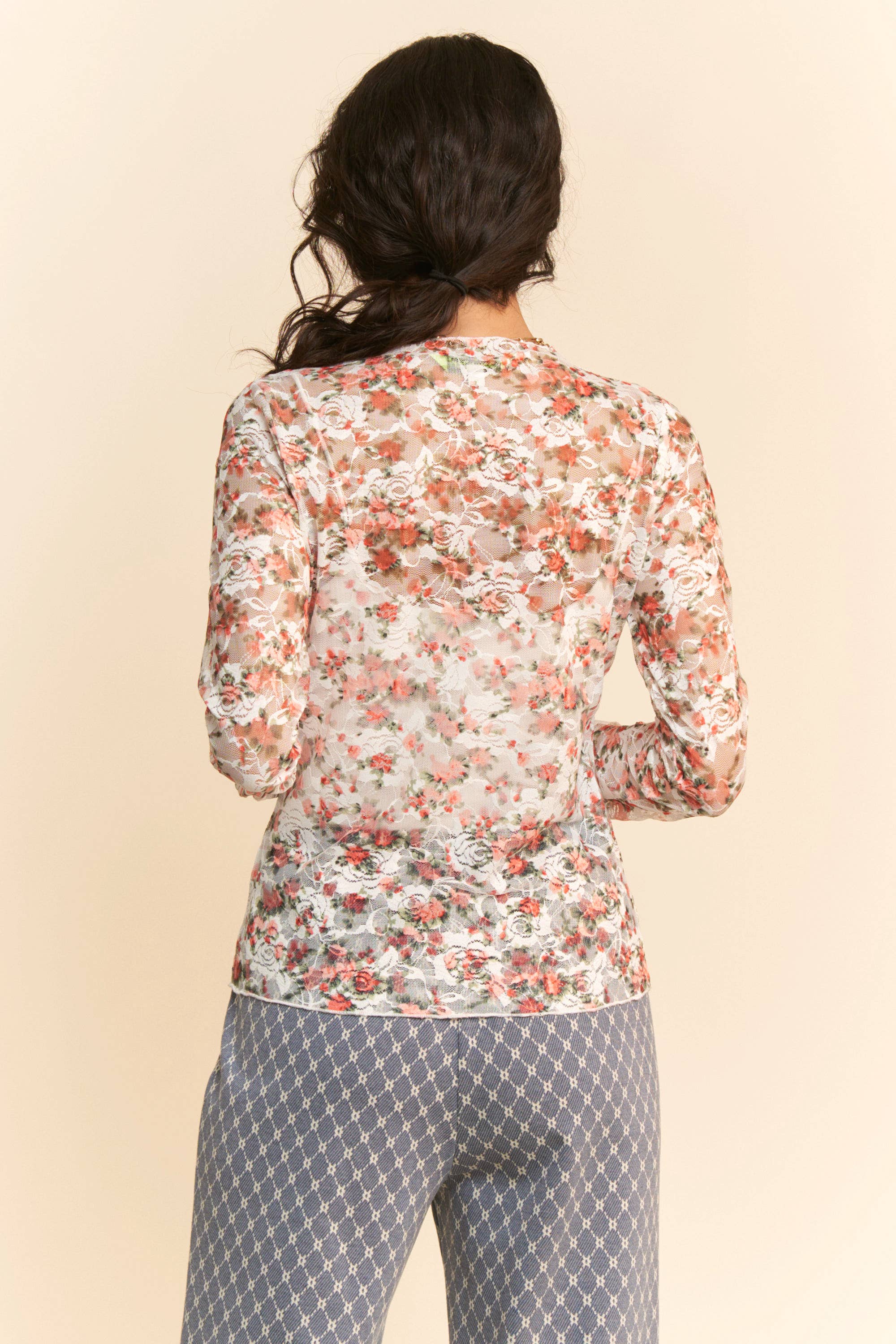Vintage Floral Charm Mesh Top / Choice of Color - BFF Here