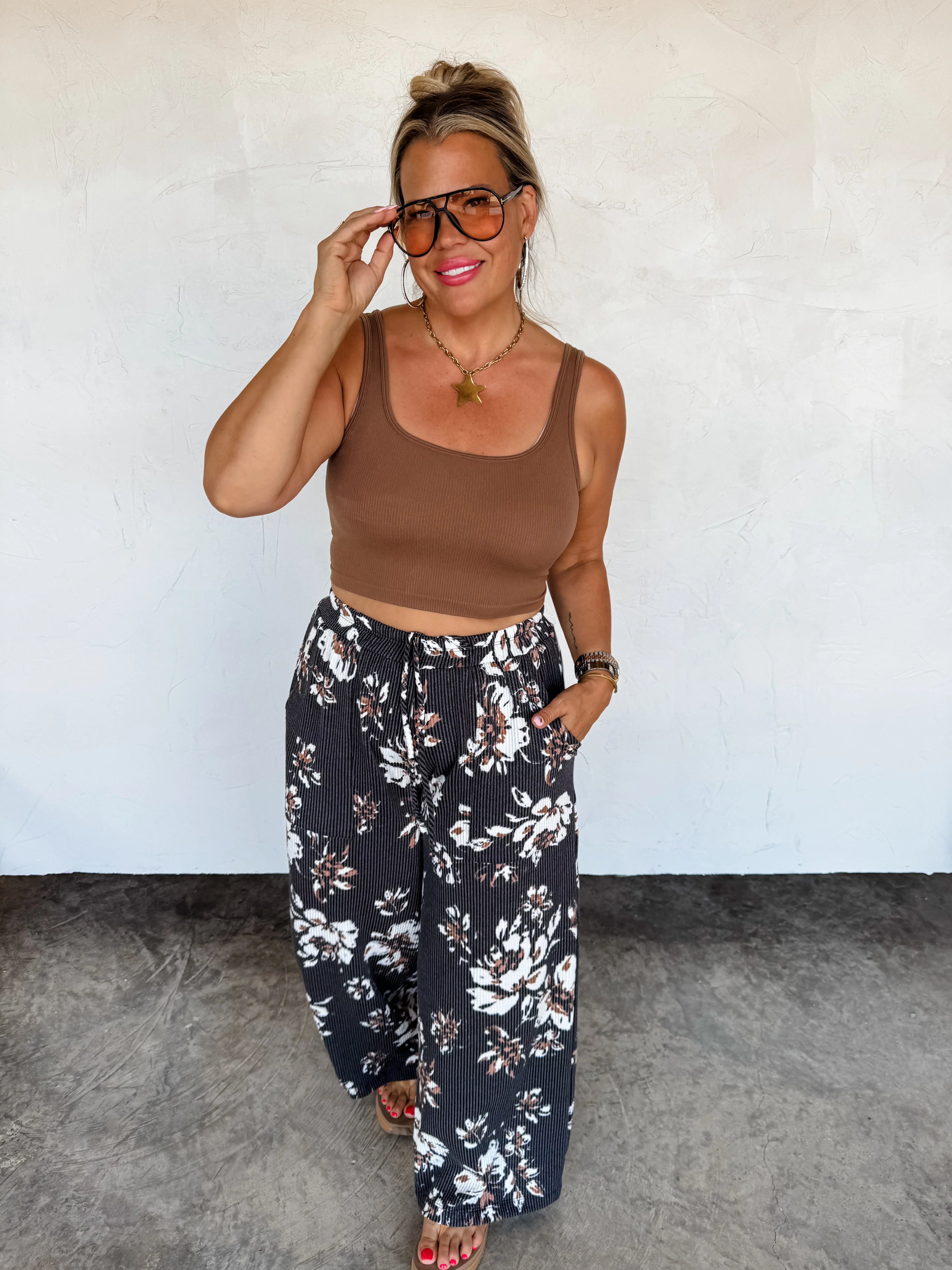 PREORDER: Haddie Floral Wide Leg Pants by Blakeley (ETA: Mid September) - BFF Here
