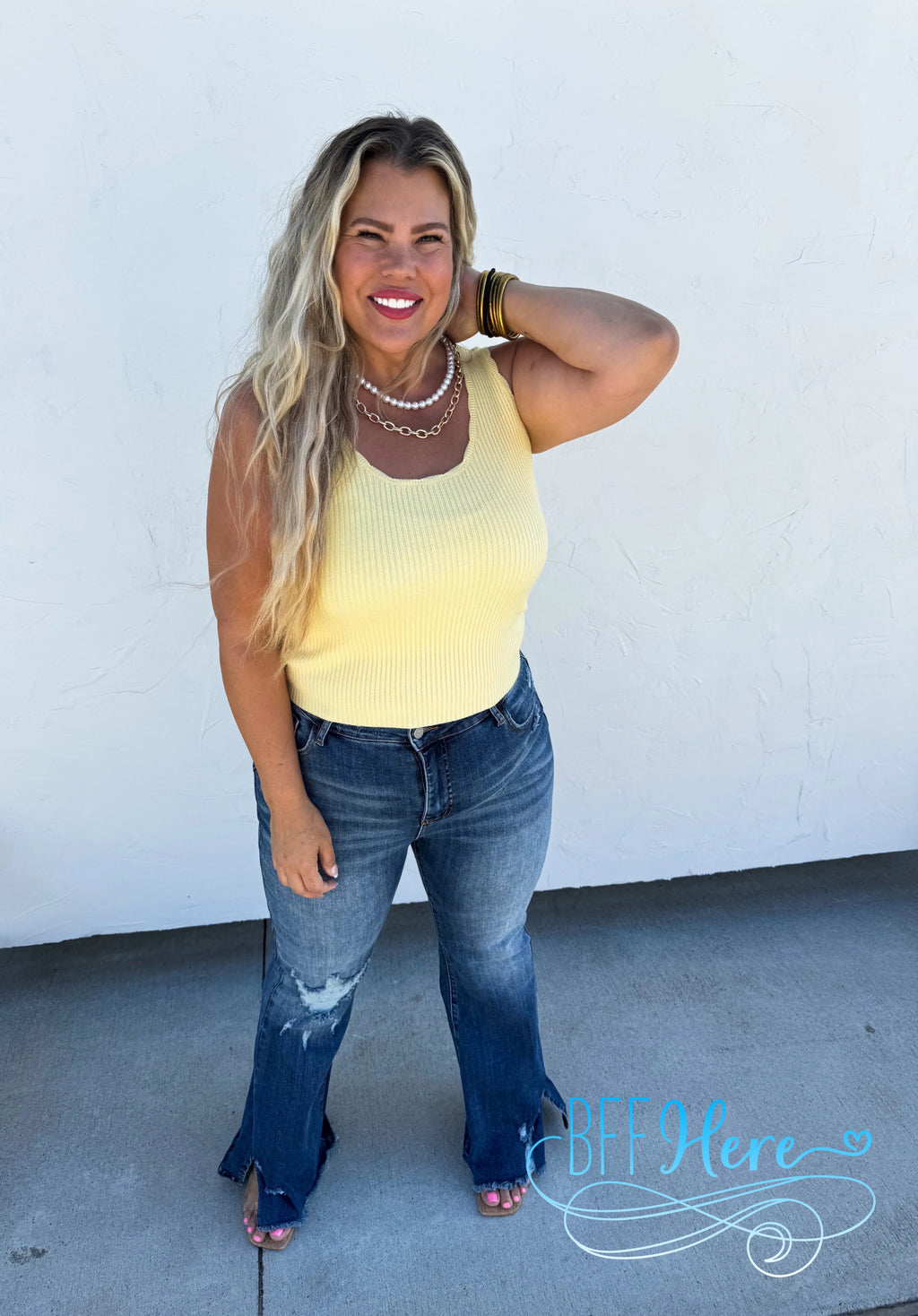 PREORDER: Lillian Scalloped Knit Tank by Blakeley / Choice of Color (Ships Beginning of May) - BFF Here