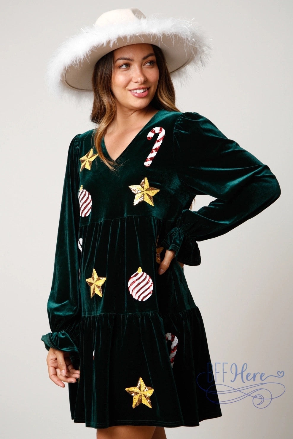 PREORDER:  Luxe Holiday: Velvet Christmas Dresses for Enchanting Evenings (Ships Middle Of November) - BFF Here