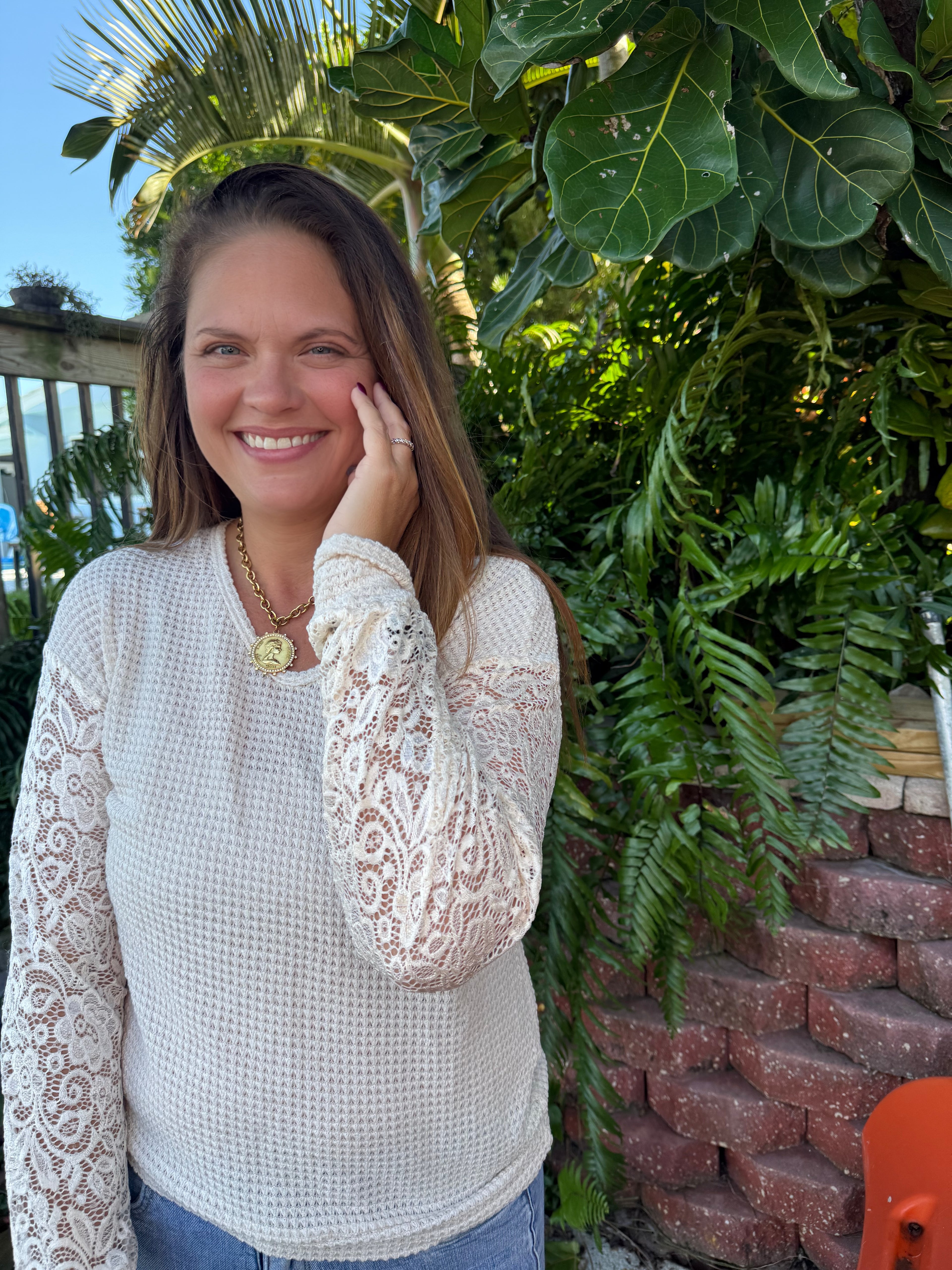 Lace & Grace Knit Top - BFF Here