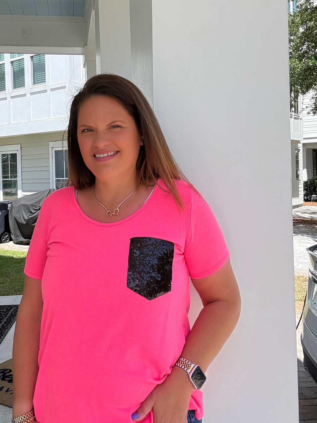 Neon Pink Basic Tee by HeimishUSA (ARRAY) — Ships 2-3 weeks - BFF Here