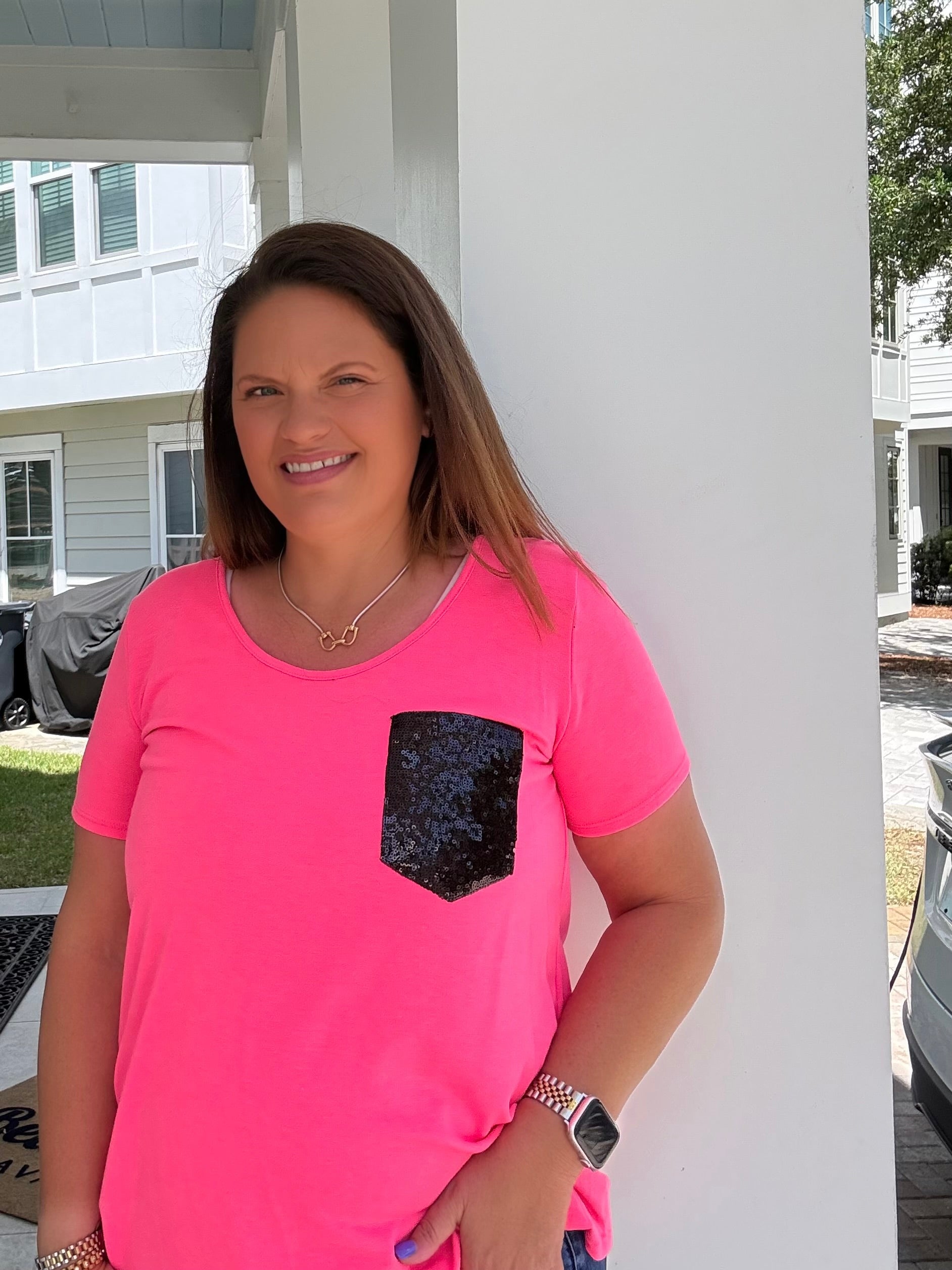 Neon Pink Basic Tee by HeimishUSA (ARRAY) — Ships 2-3 weeks - BFF Here