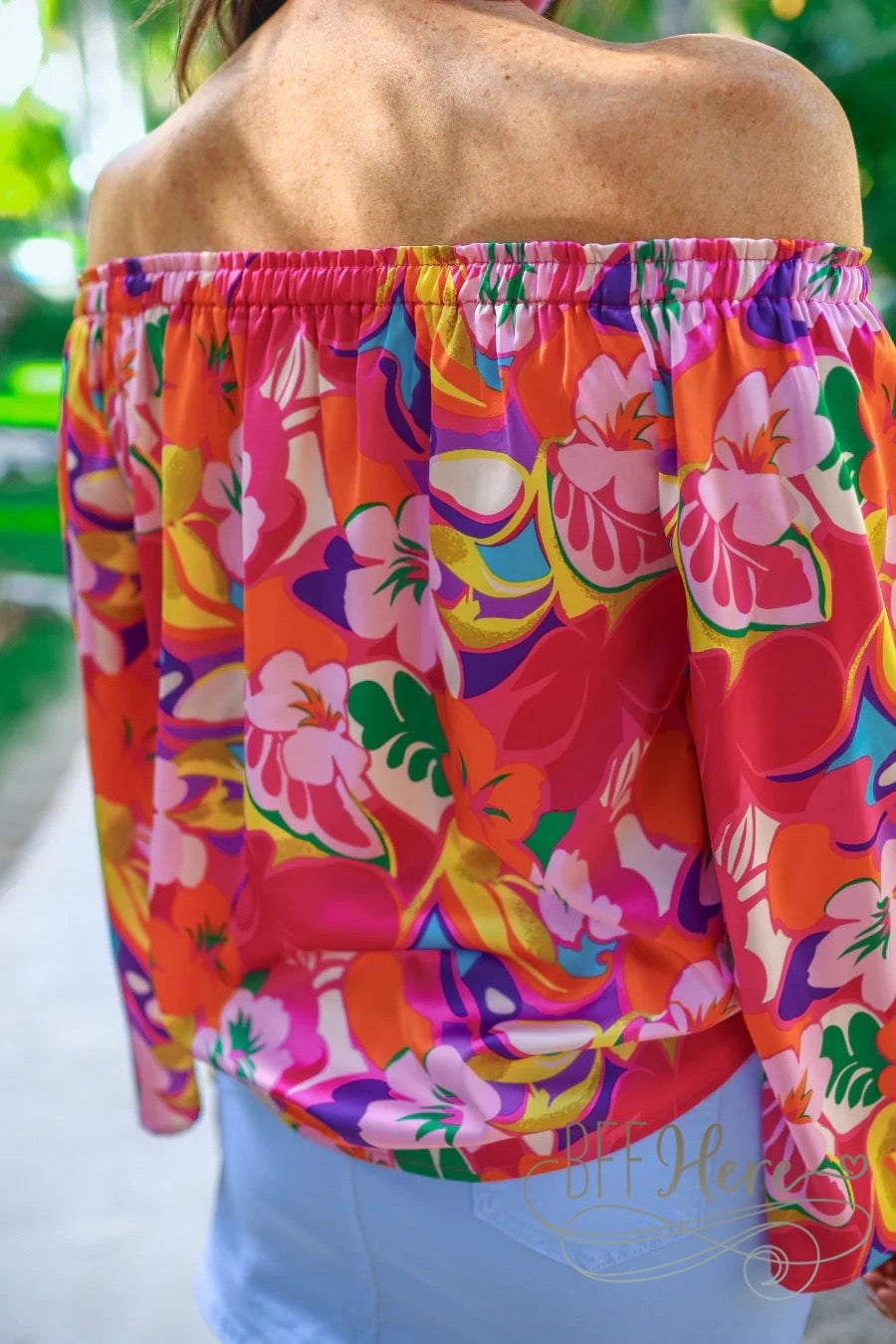 PREORDER-Always Happy Off The Shoulder Top /Choice of Color by Jess Lea (Ships Beginning of June) - BFF Here