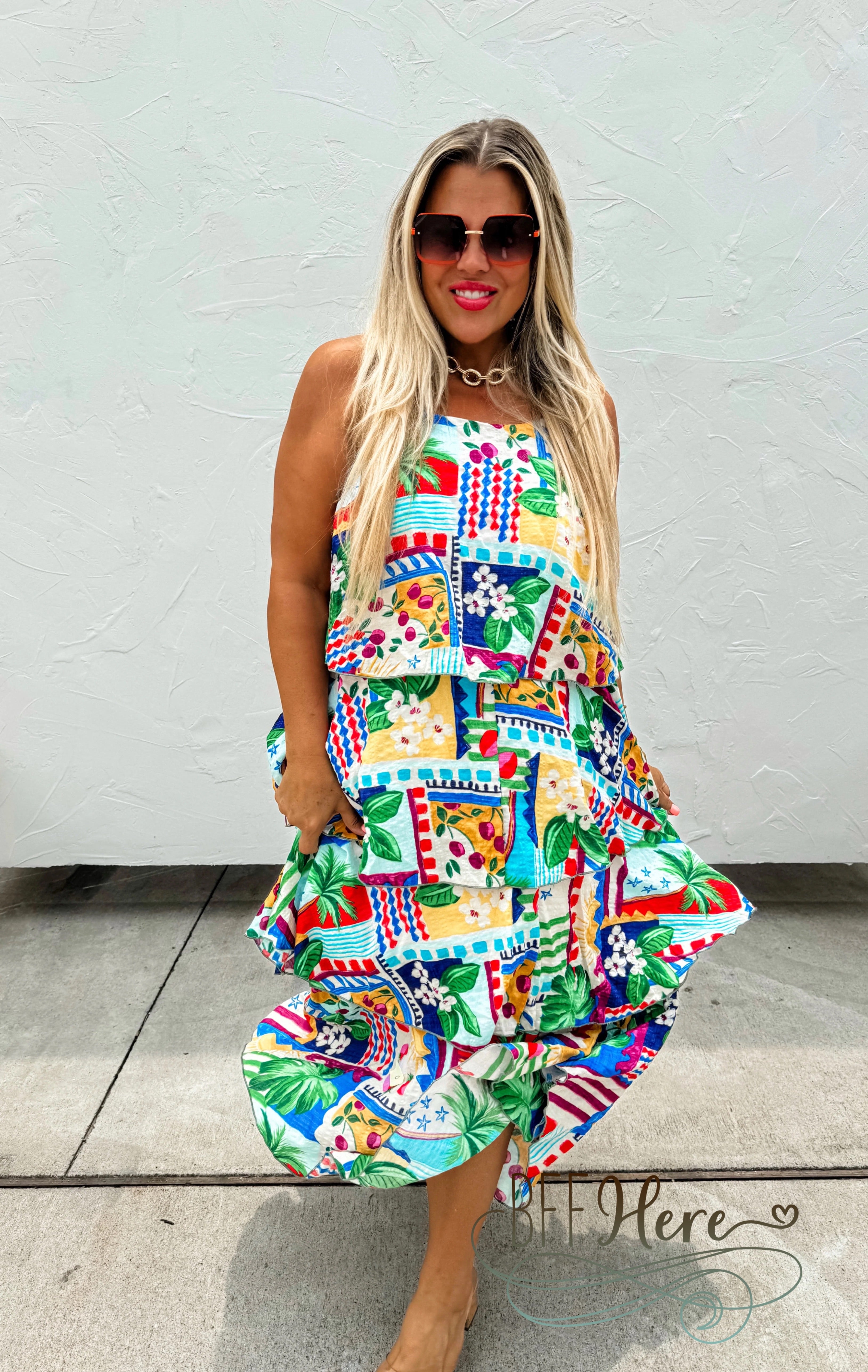 PREORDER: Summer in Barcelona Dress by Blakeley (Ships Middle of July) - BFF Here