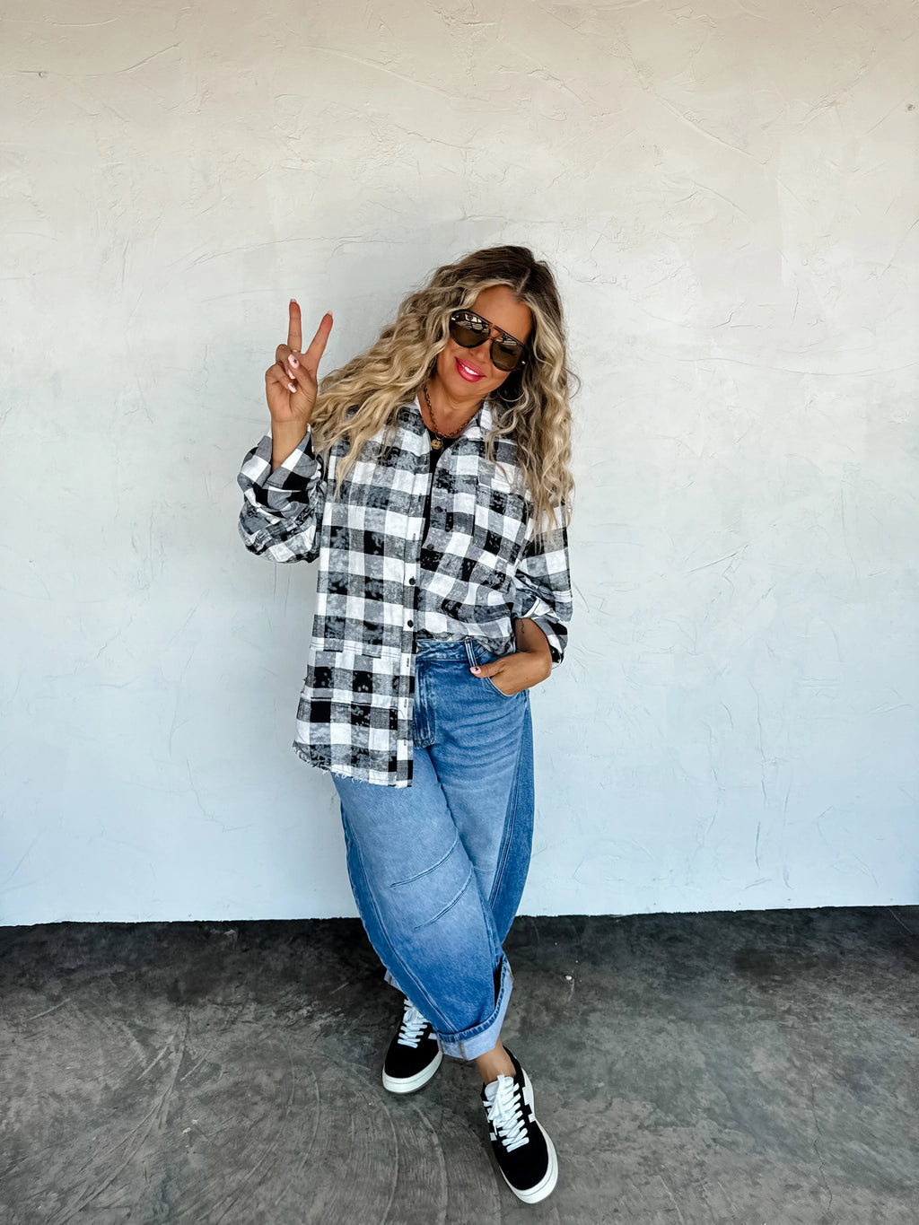 PREORDER: Juniper Bleached Plaid Top by Blakeley (ETA: Mid November ) - BFF Here