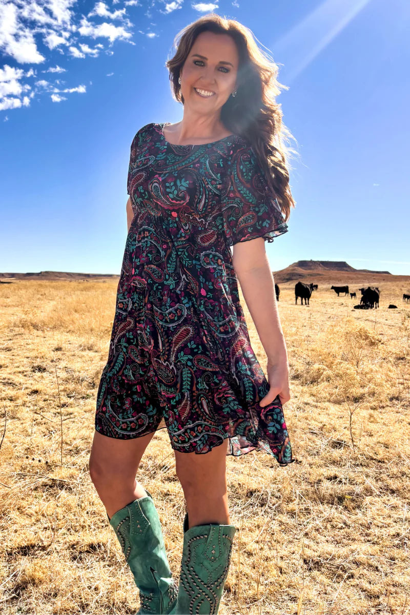 Painted Night Paisley Dress by Sterling Kreek - BFF Here