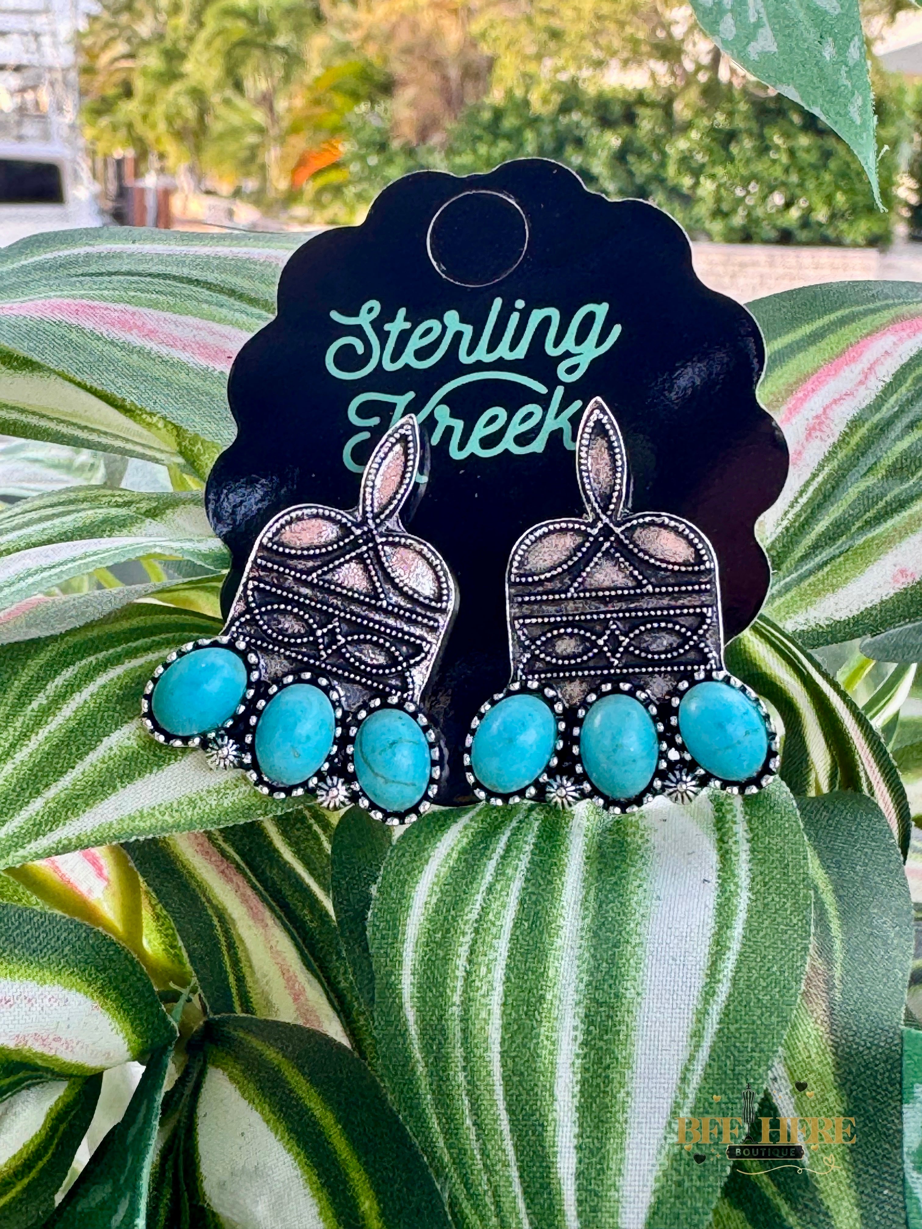 Stitched In Stone Earrings by Sterling Kreek - BFF Here