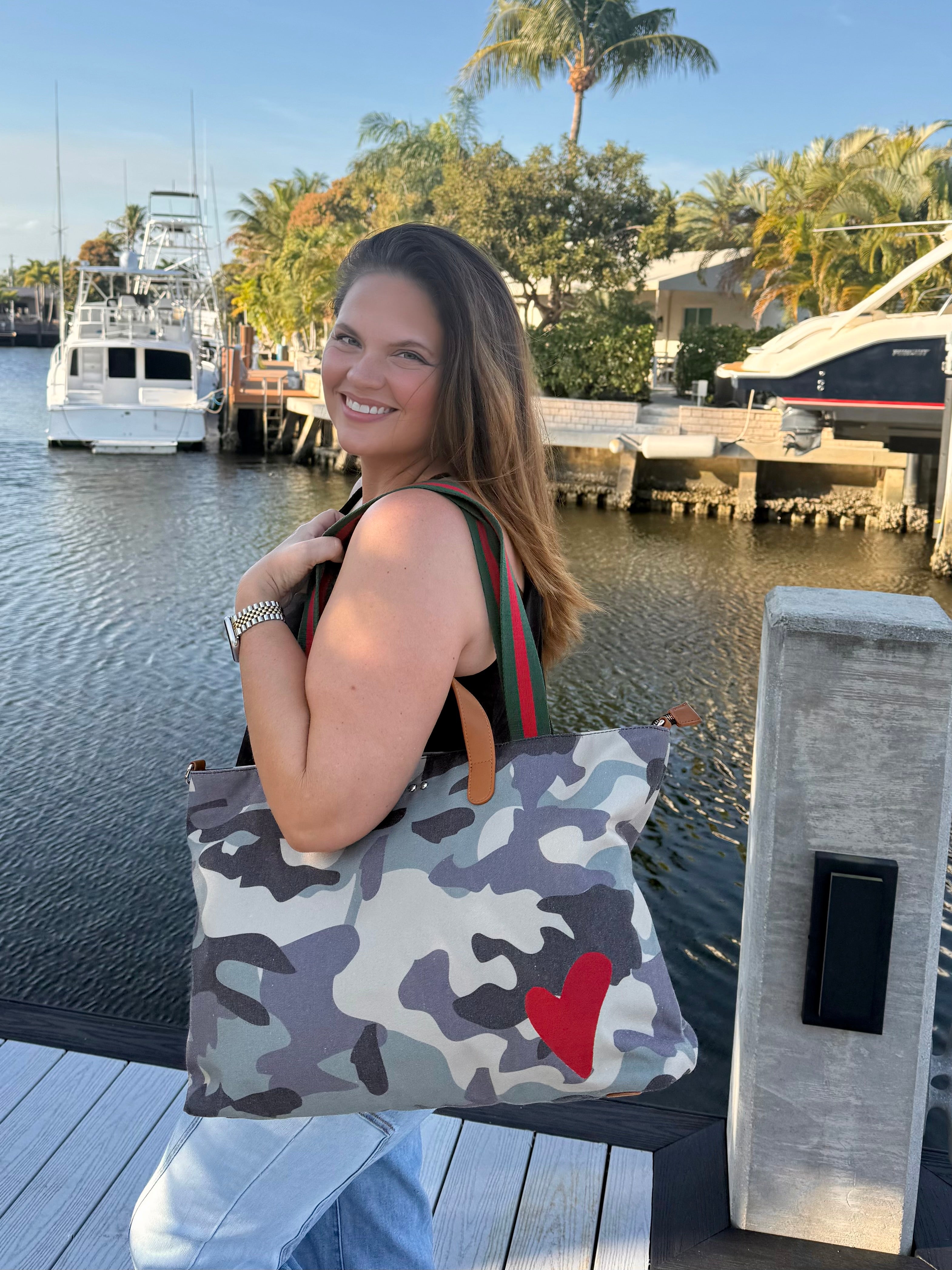Chelsie Canvas Tote by Pretty Simple - BFF Here