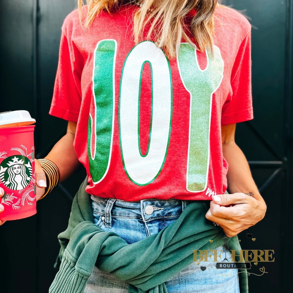 Spreading Joy Holiday Tee - BFF Here