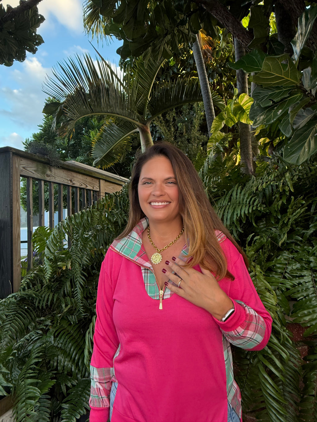 Juniper Plaid Pullover by Jess Lea / Pink - BFF Here