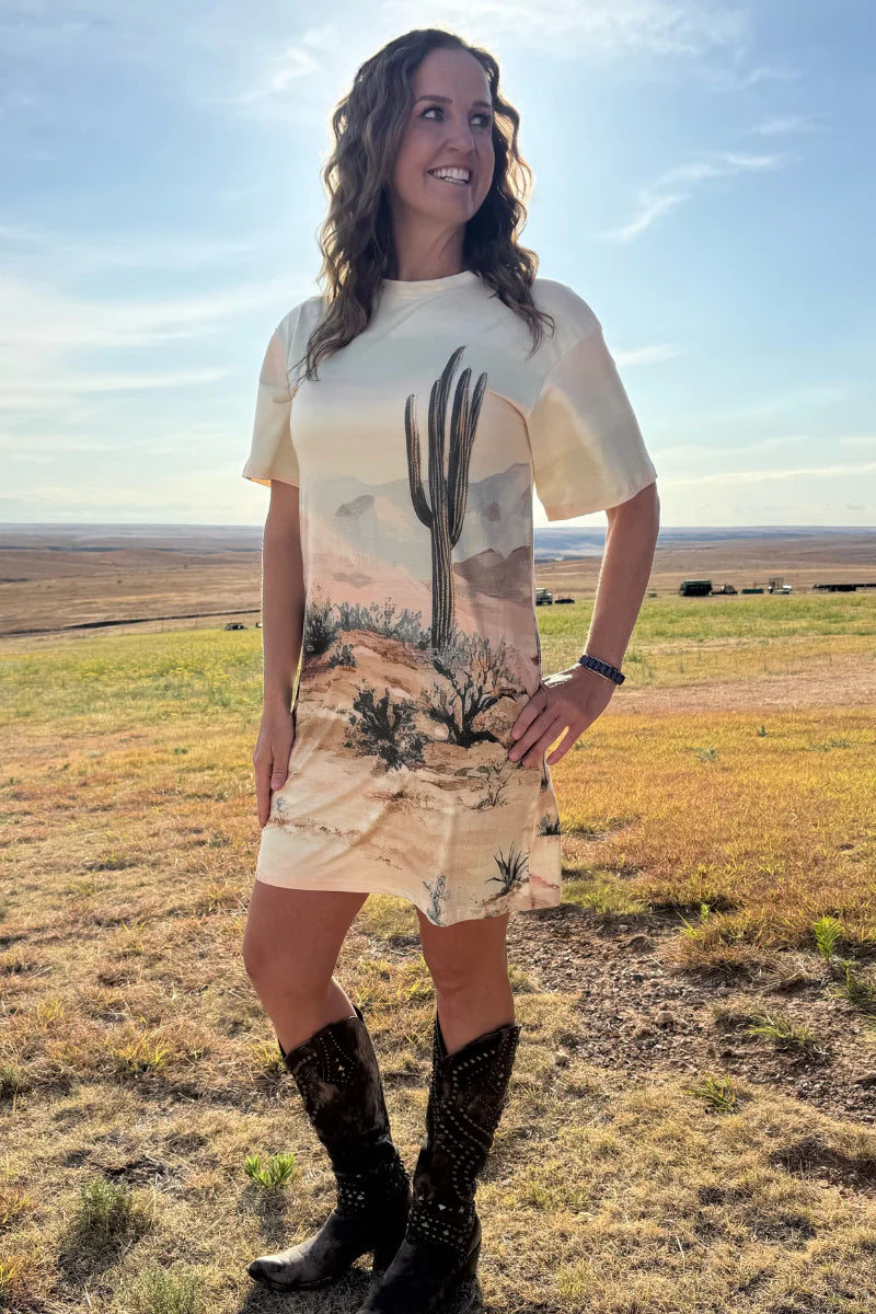Canyon Sands T-shirt Dress by Sterling Kreek - BFF Here