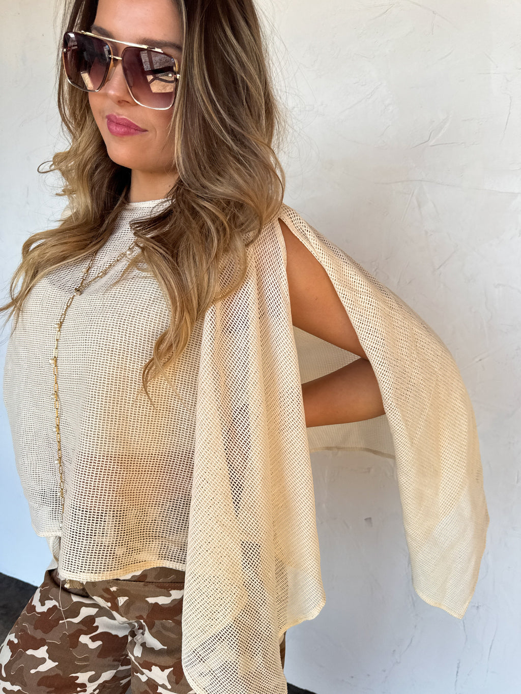 PREORDER- ROMEE MESH PONCHO - BFF Here