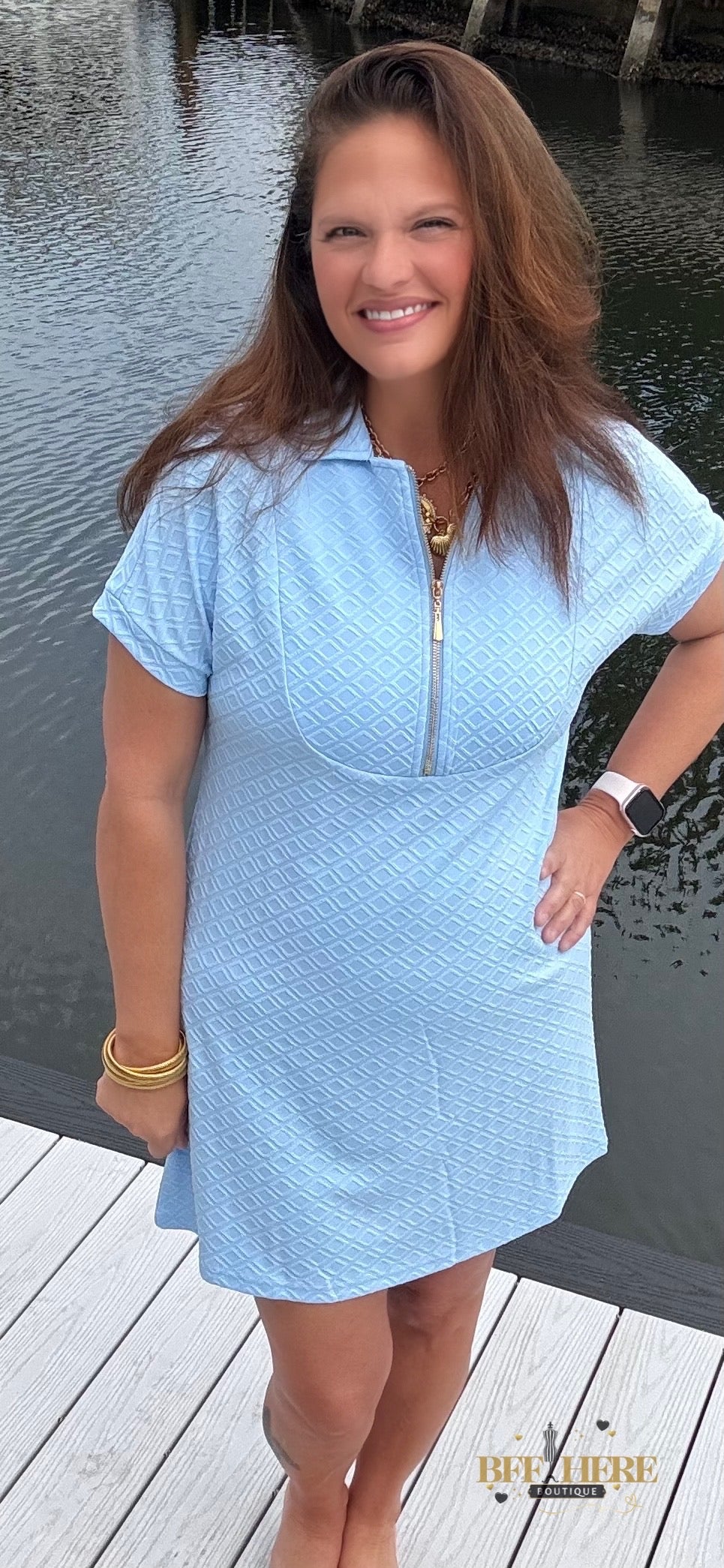 Ezra Textured Zipper Dress by Jess Lea / Choice of Color - BFF Here