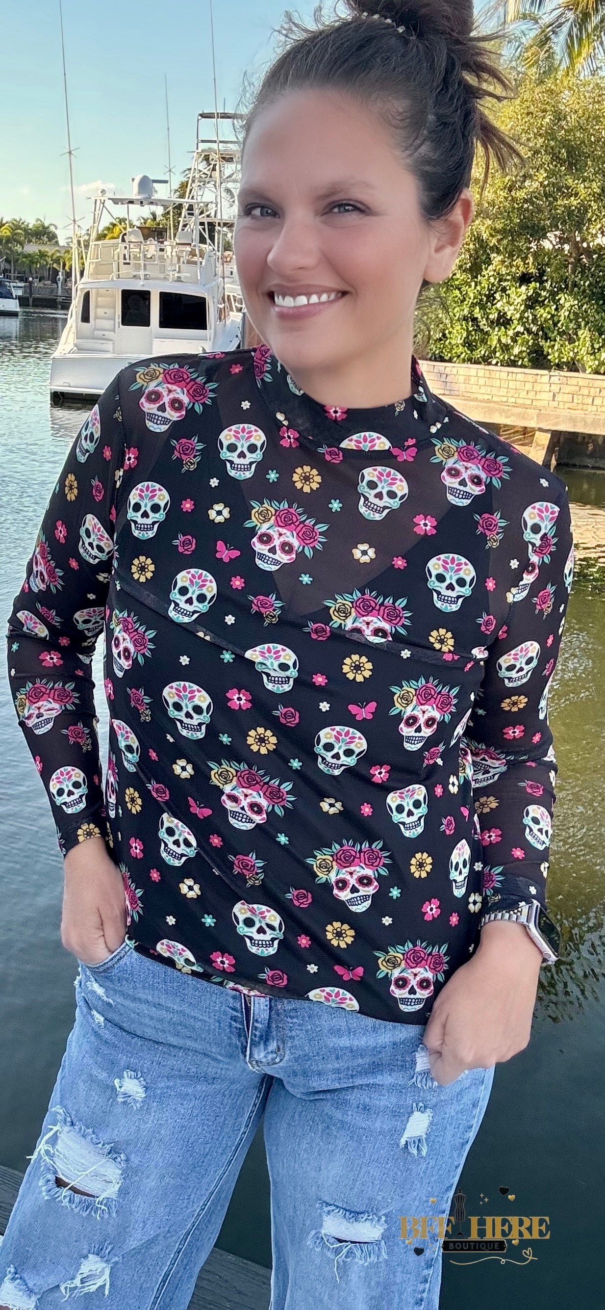 Life Is Brief Mesh Top by Sterling Kreek - BFF Here