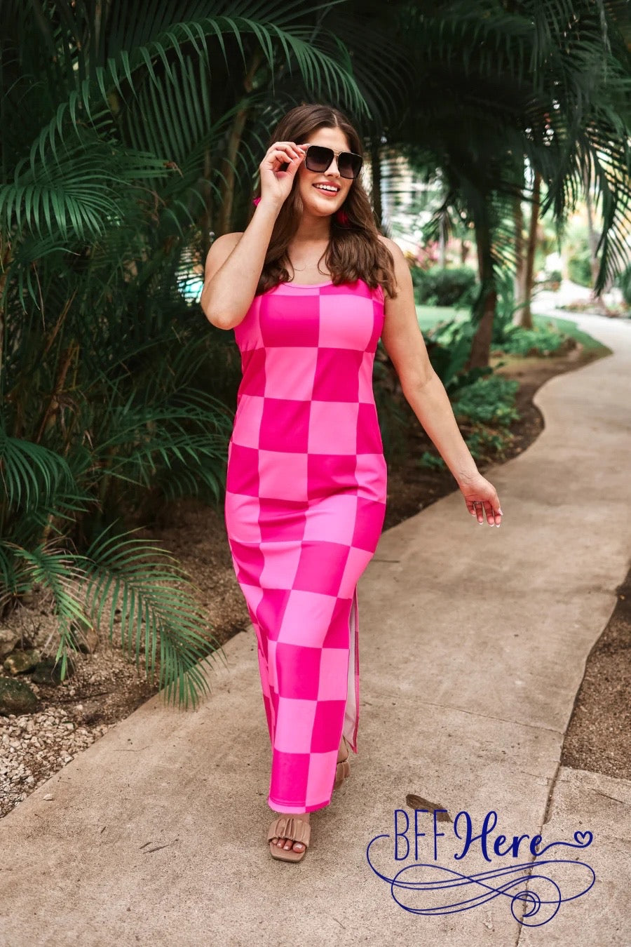 PREORDER: Checked Out Checkered Dress by Jess Lea (Ships End Of February) - BFF Here