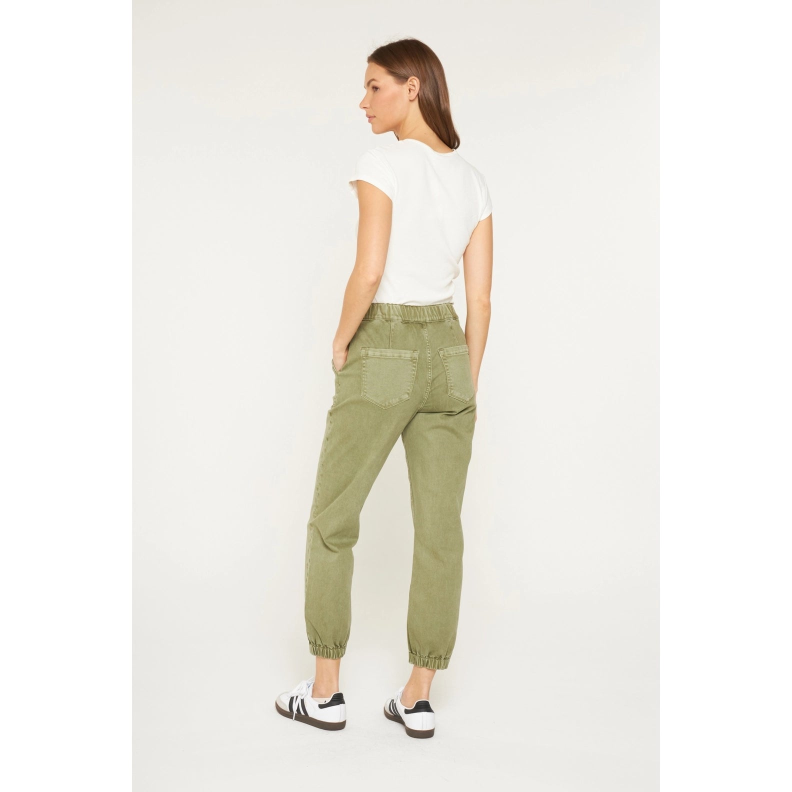 High Rise Jogger Crop / Olive by Mica Denim (ARRAY) — Ships 2-3 weeks - BFF Here