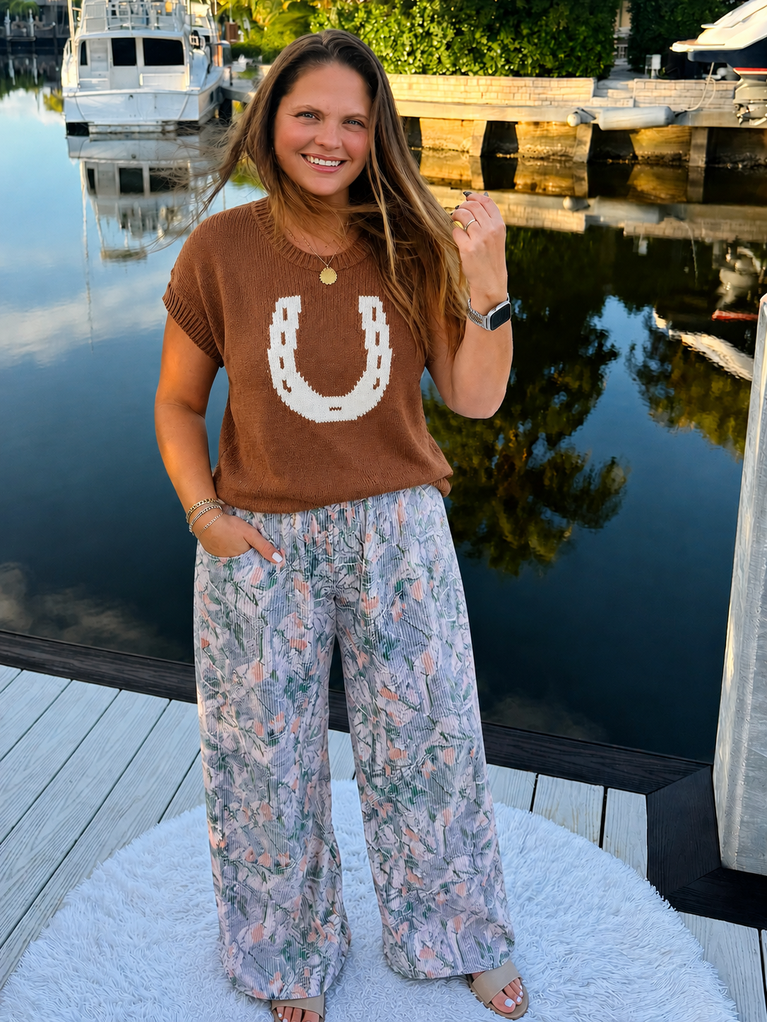 PREORDER: Lucky Horseshoe Knit Sweater Top (ETA: July)