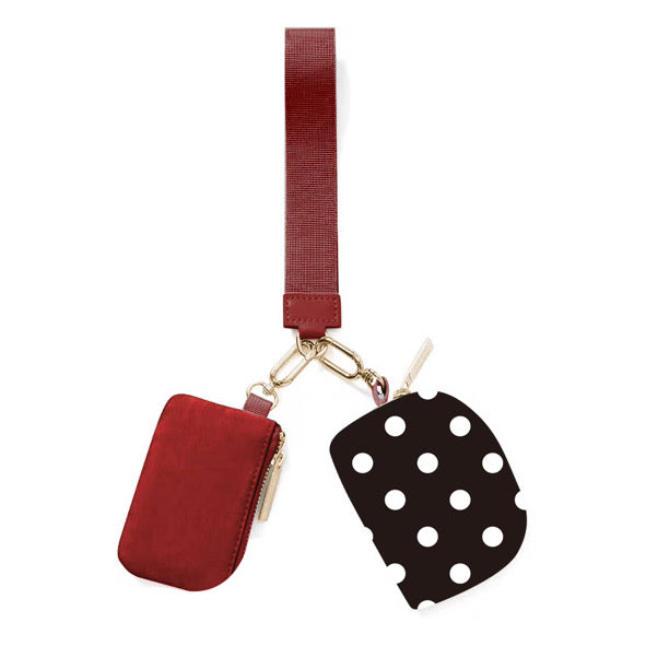PREORDER: Double Pouch Wristlet by Jess Lea / Polka Dot (ETA: Late November) - BFF Here