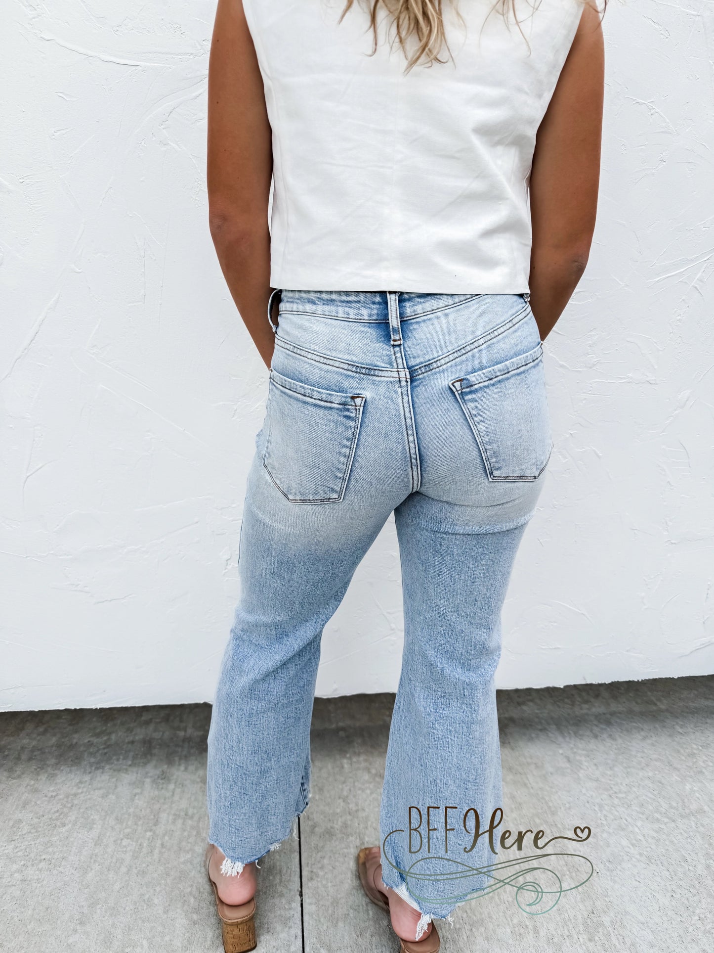 Hailey Distressed Crop Jeans by Blakeley - BFF Here