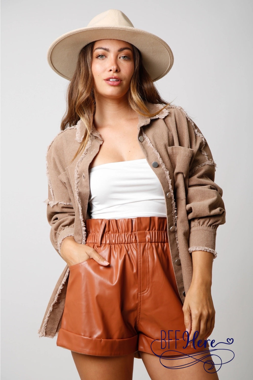 Frontier Sparkle: Western-Inspired Sequin Corduroy Jacket - BFF Here