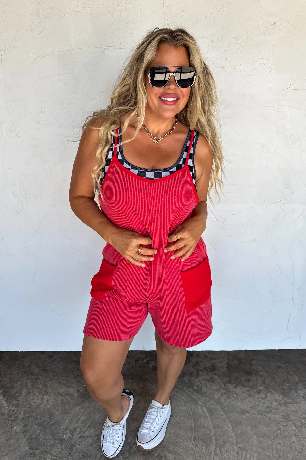 Kinsey Ribbed Romper by Blakeley - BFF Here