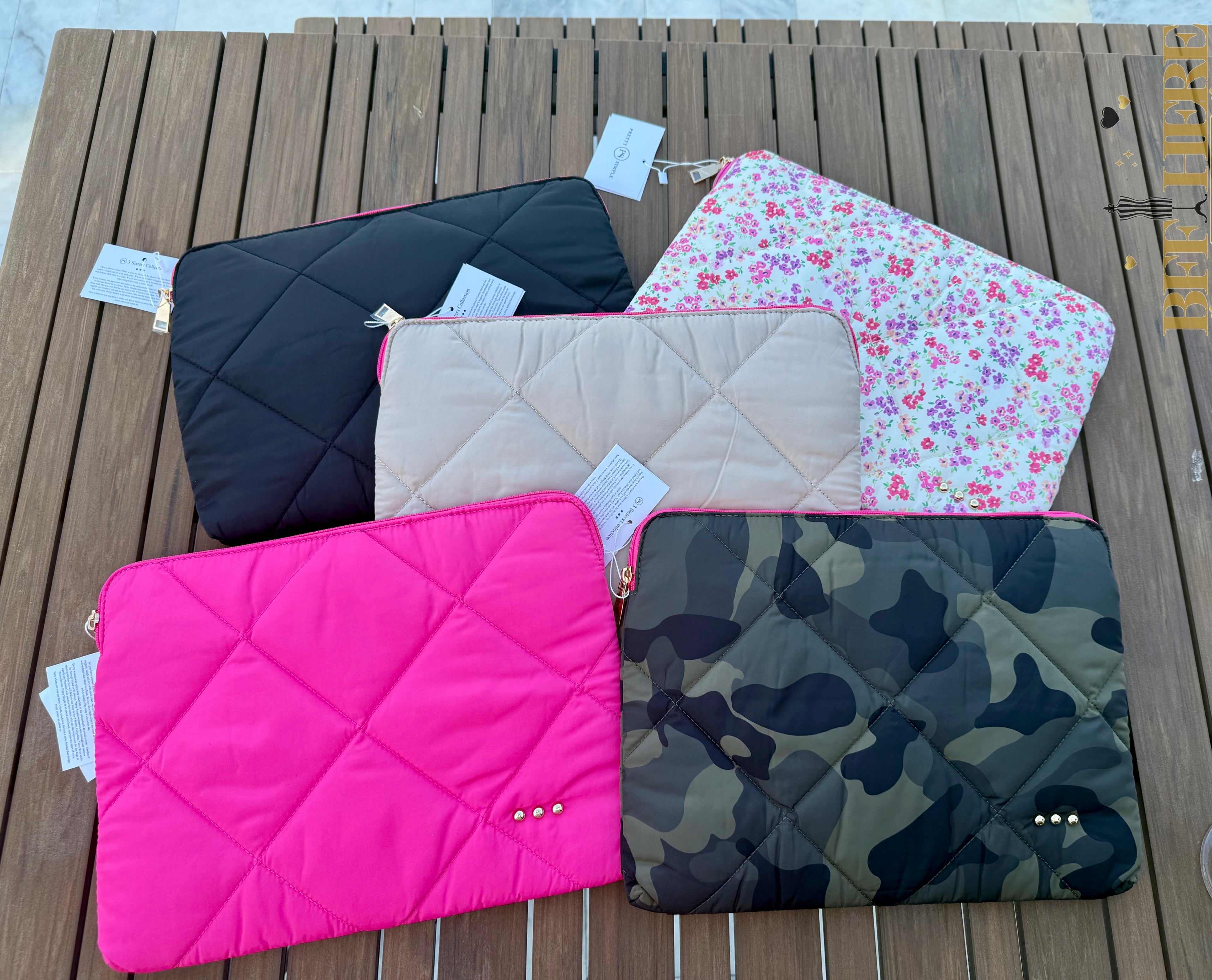Palmer Puffer Laptop Sleeve by Pretty Simple (Choice of Color) - BFF Here