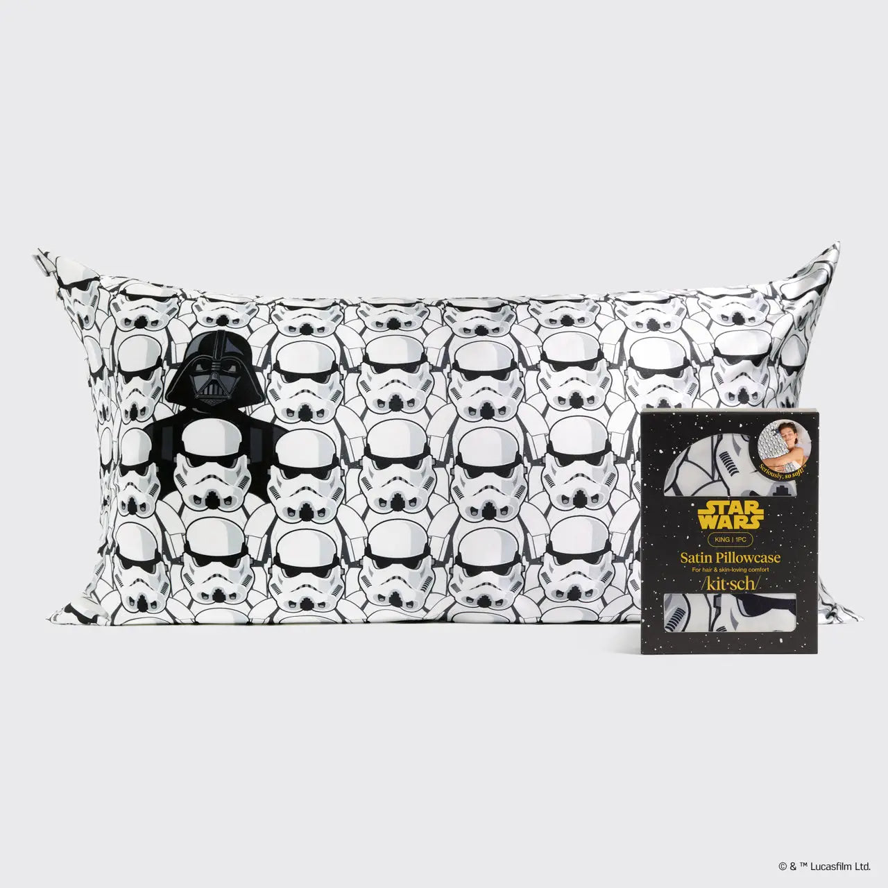 Star Wars™ & Kitsch Satin Pillowcase in Darth Vader & Stormtroopers (Ships Mid December)