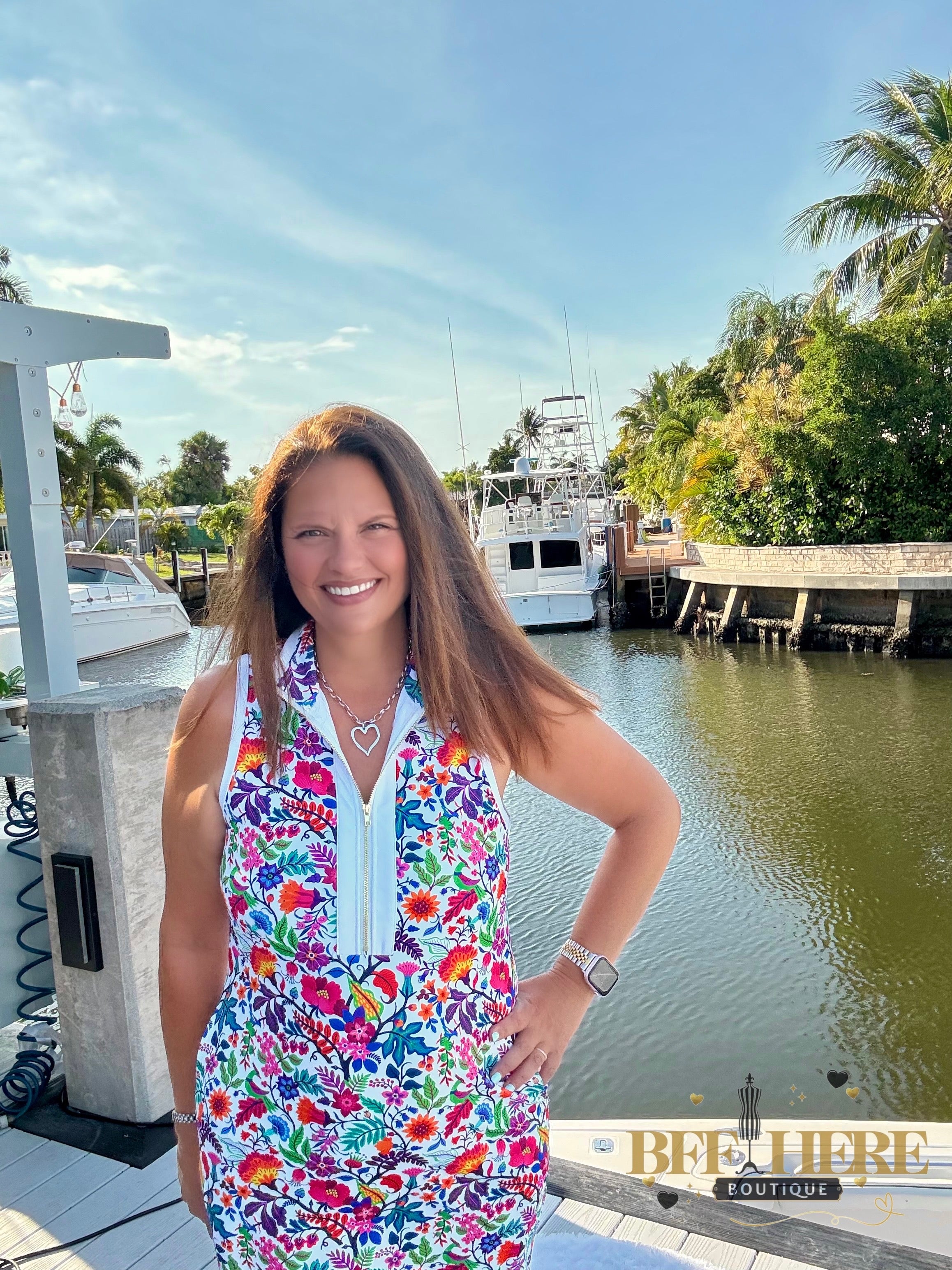 Everyday Zipper Dress / Fiesta Time White by Jess Lea - BFF Here