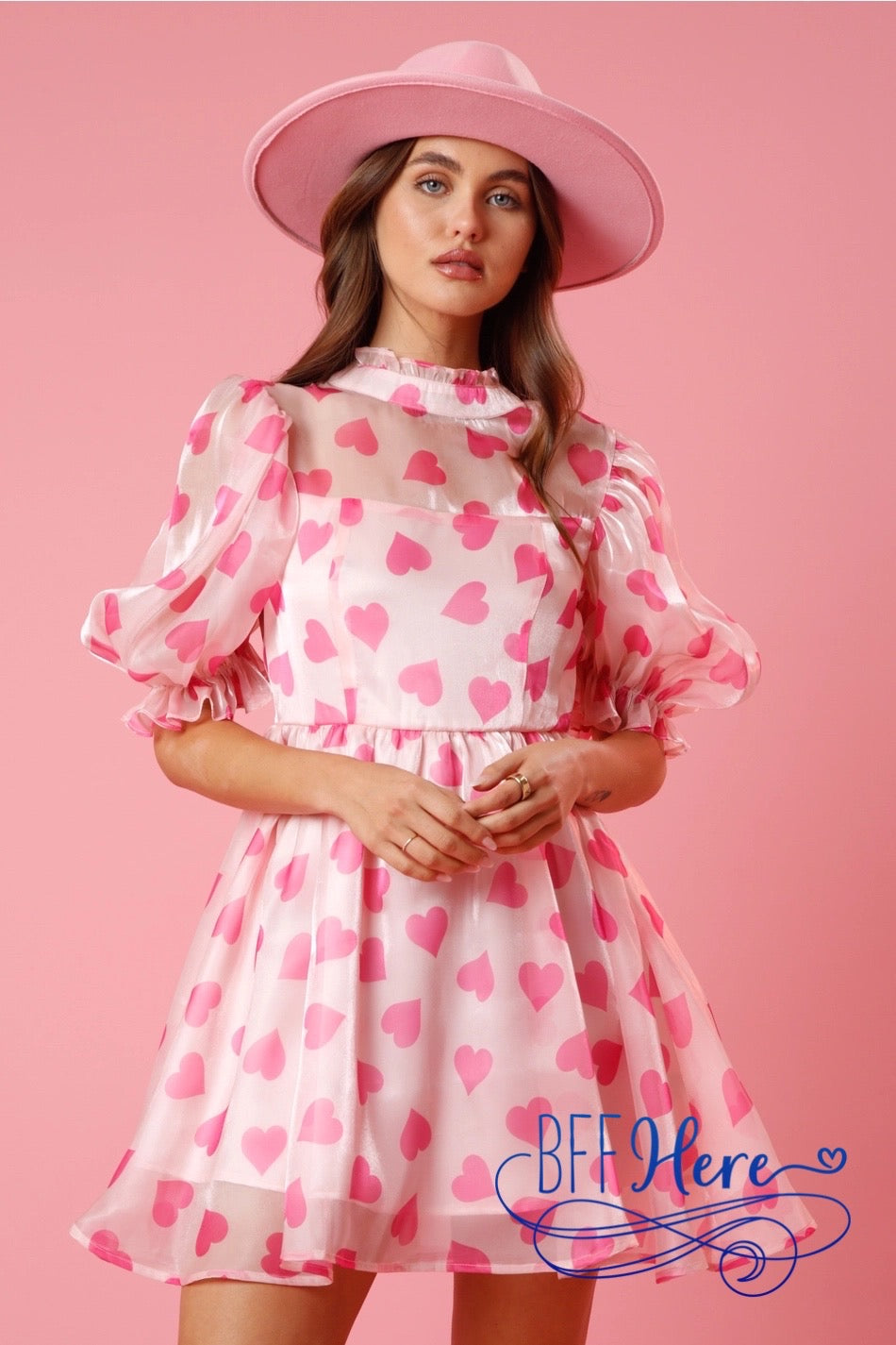 Romantic Whimsy: Heart Organza Dress - BFF Here