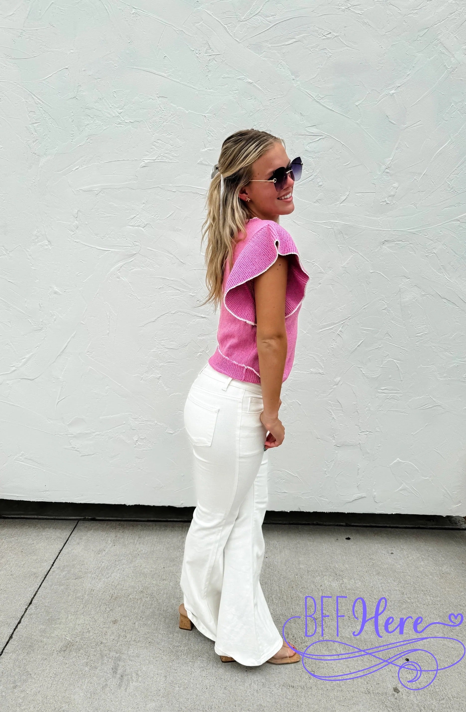 PREORDER: Chic Frills: Ruffle Sleeve Knit Top / Choice of Color by Jodifl (Ships Beginning of April) - BFF Here