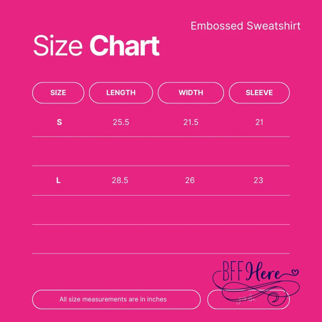 PREORDER-Coffee Embossed Sweatshirt (Ships End of December ) - BFF Here