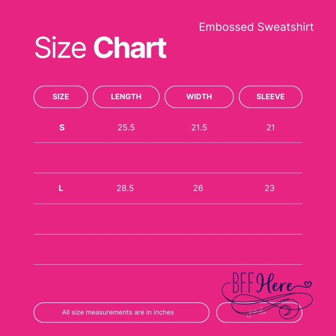 PREORDER-Coffee Embossed Sweatshirt (Ships End of December ) - BFF Here