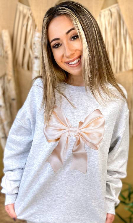 Champagne Dream Bow Sweatshirt - BFF Here