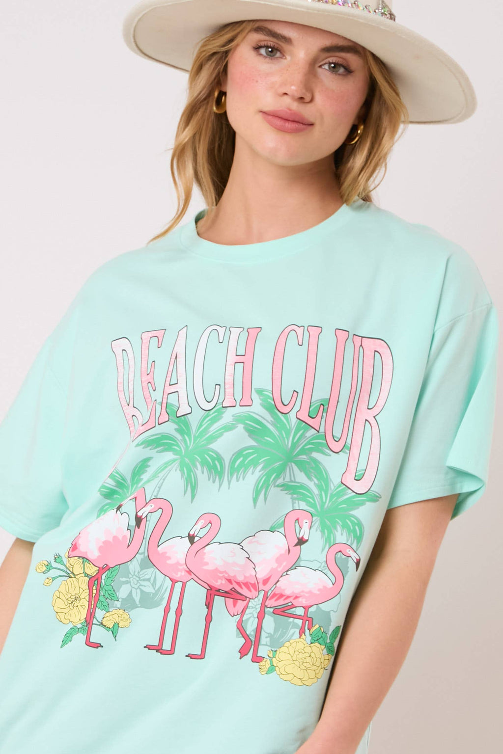 Flamingo Frenzy: Beach Club Tee - BFF Here