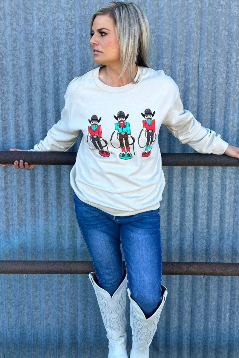 Roping Around The Christmas Tree Pullover by Sterling Kreek - BFF Here
