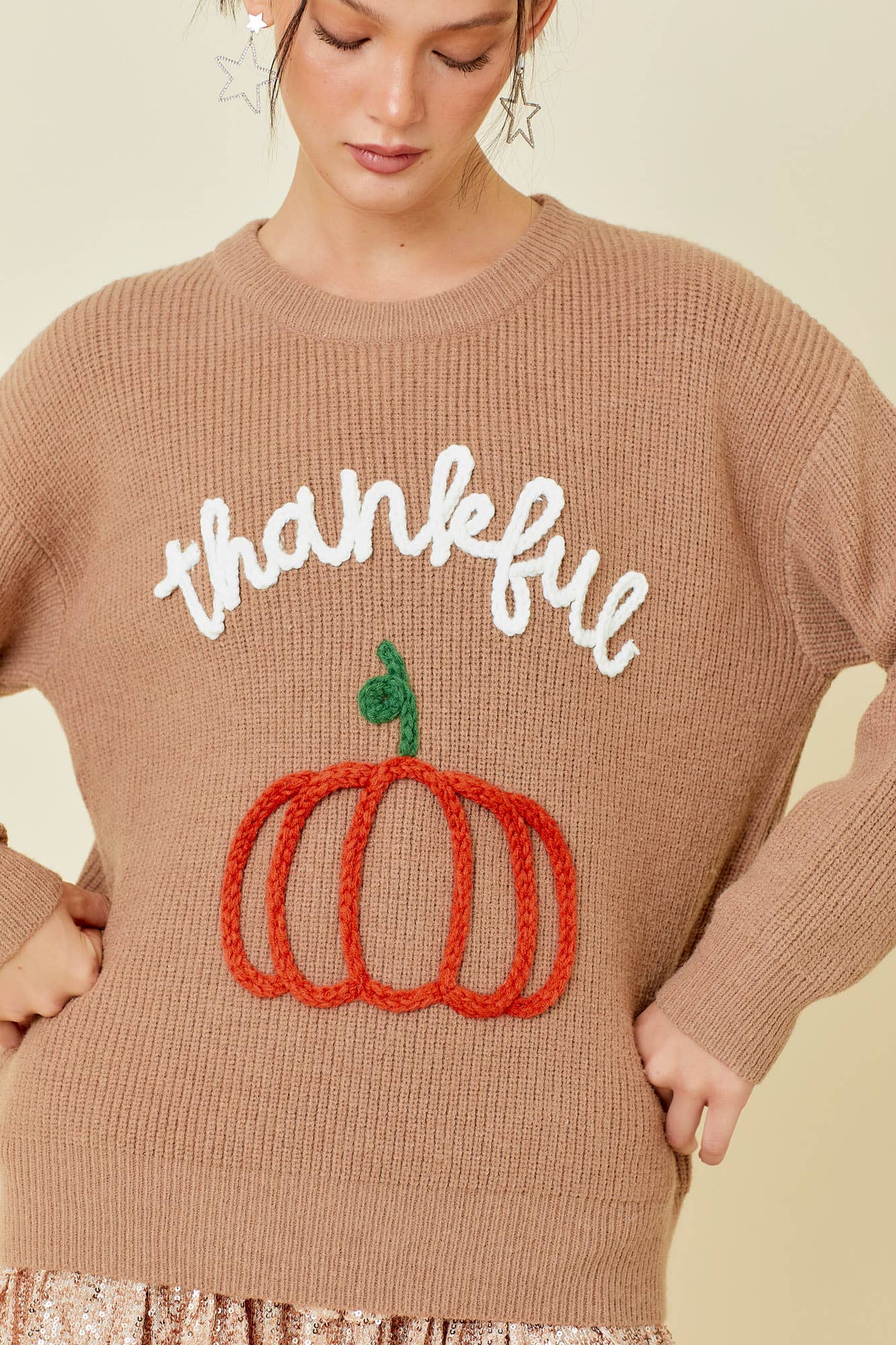 PREORDER: Thankful Threads Cozy Sweater (Ships Middle of September ) - BFF Here