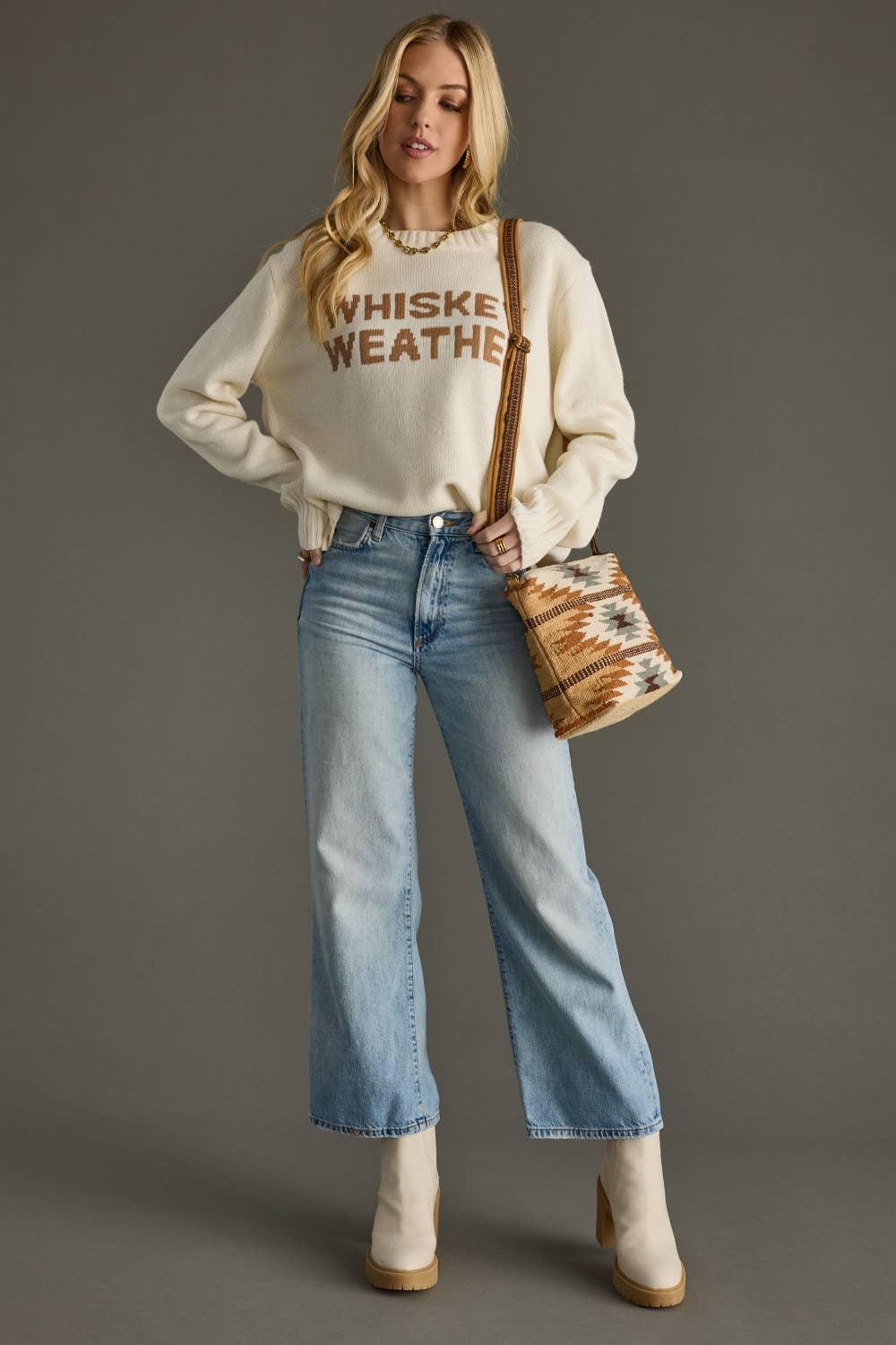 PREORDER : Ivory Whiskey Weather Sweater by Panache (ETA: Late December) - BFF Here