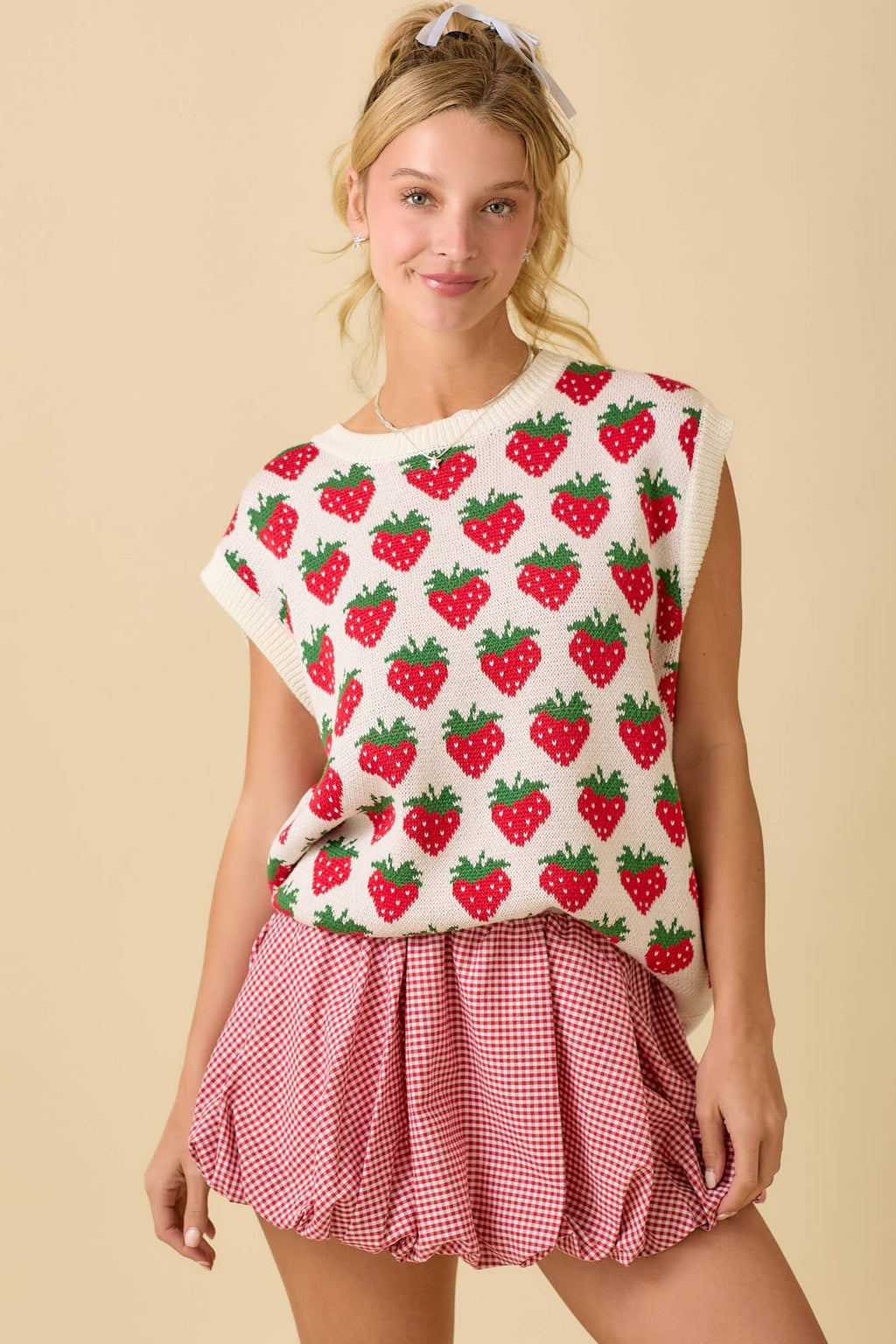 Strawberry Fields Sweater Vest by Main Strip - BFF Here