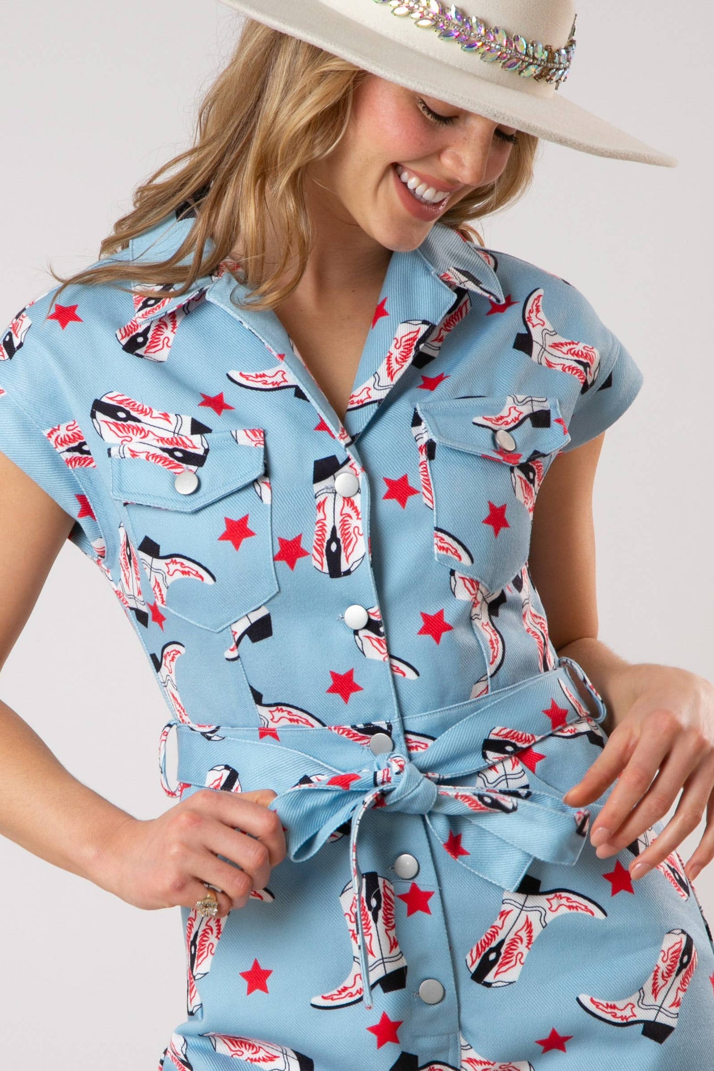 Boot Scootin' Stars Romper - BFF Here