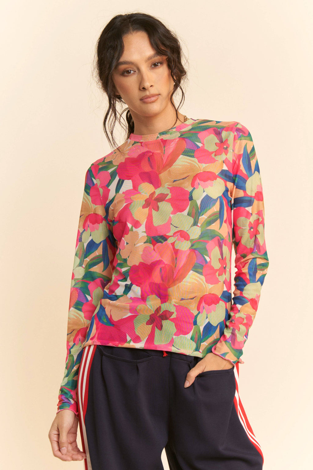 Bloom Burst Mesh Top / Choice of Color - BFF Here