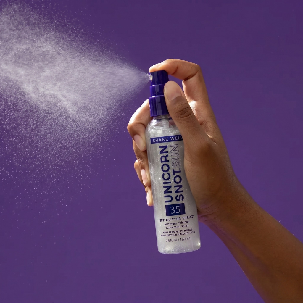 SPF 35 Glitter Spritz — Sunscreen Spray by Unicorn Snot / Platinum - BFF Here