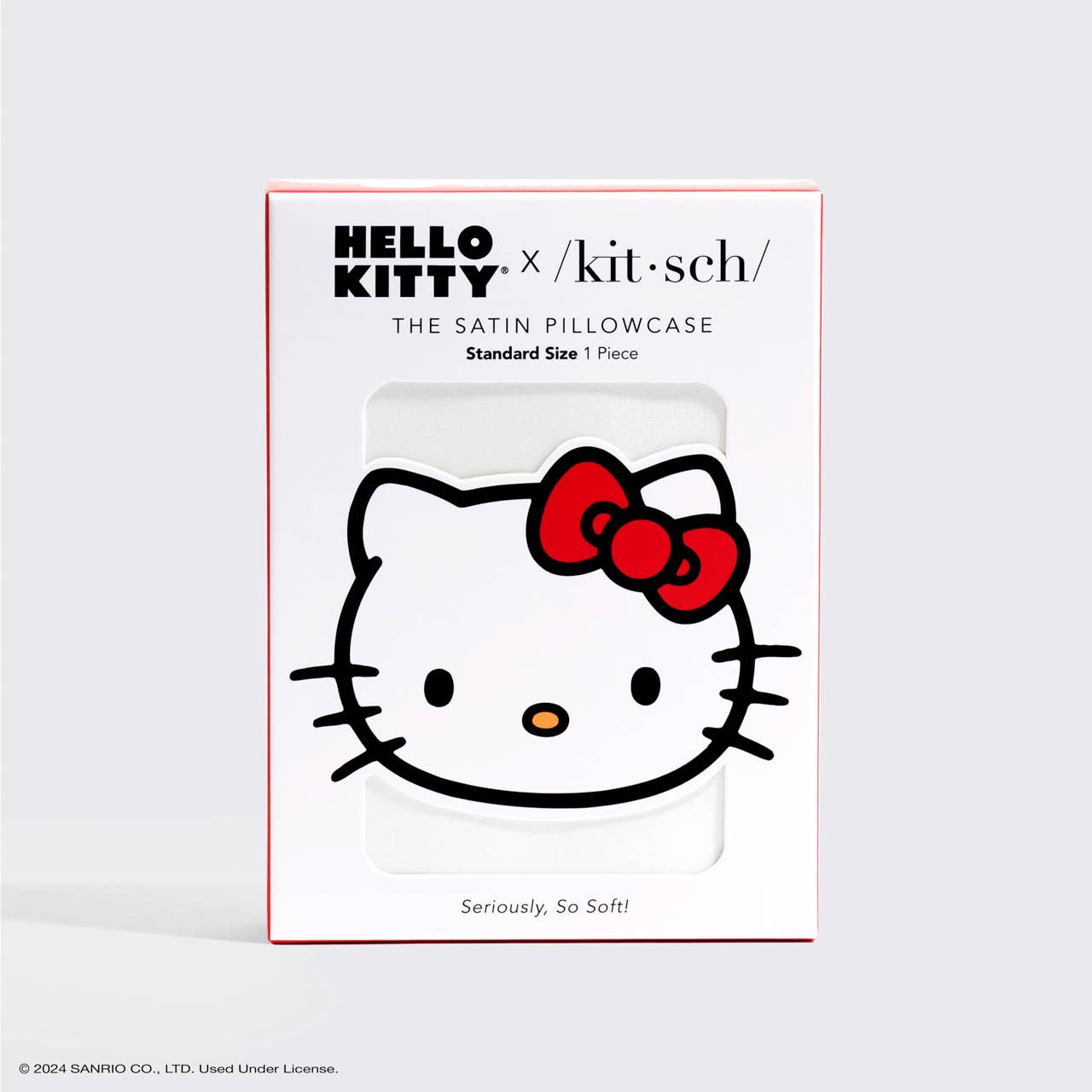 Hello Kitty x Kitsch Pillowcase Standard - Solid Ivory Kitty Bow - BFF Here