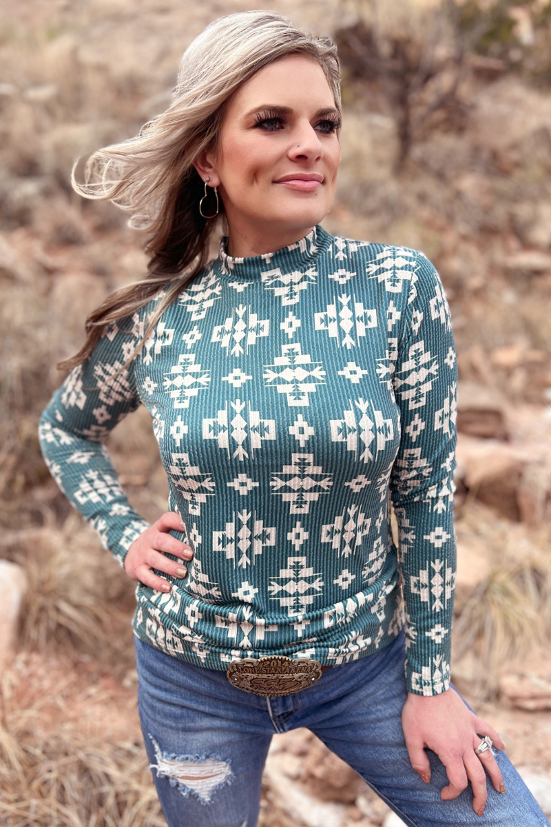 Cyan Canyon Top by Sterling Kreek - BFF Here