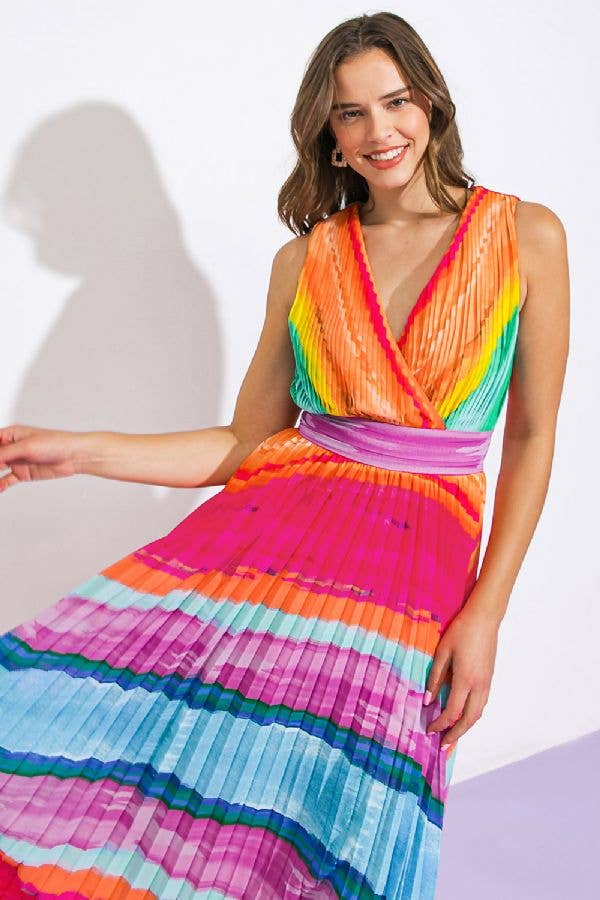 Radiant Spectrum Maxi Dress - BFF Here
