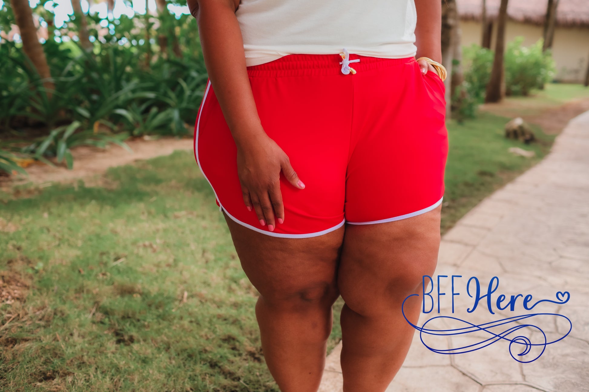 PREORDER: Red & White Everyday Shorts by Jess Lea (Ships End of February) - BFF Here