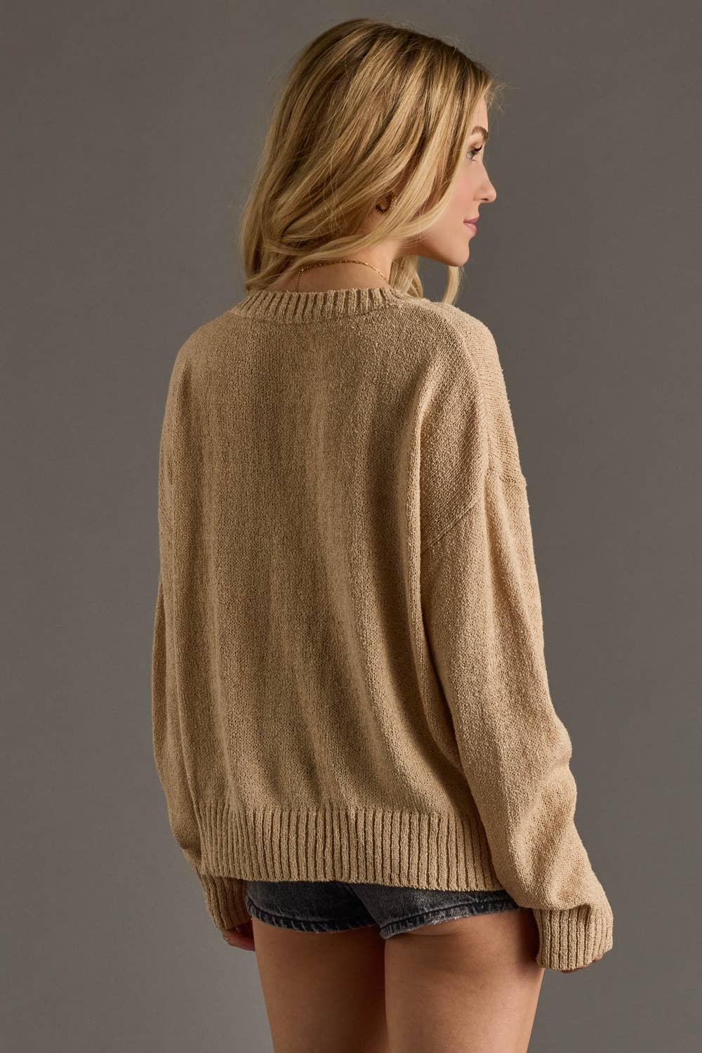 PREORDER: Tan Whiskey Weather Lightweight Sweater by Panache (ETA: Late November) - BFF Here